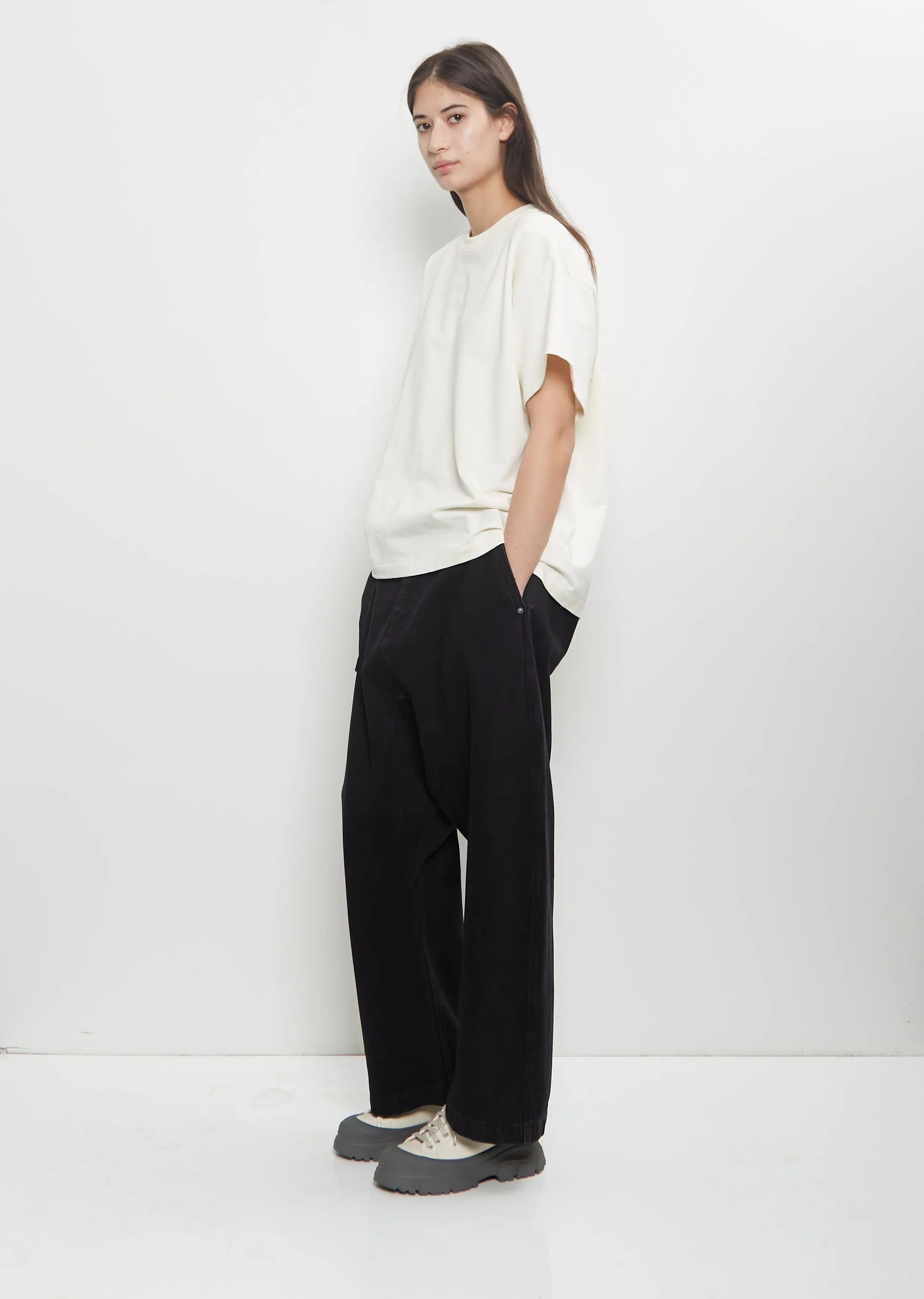 Cotton Fleece Tulsa Oversized T-Shirt — Ivory sold by La Garconne product image thumbnail 5