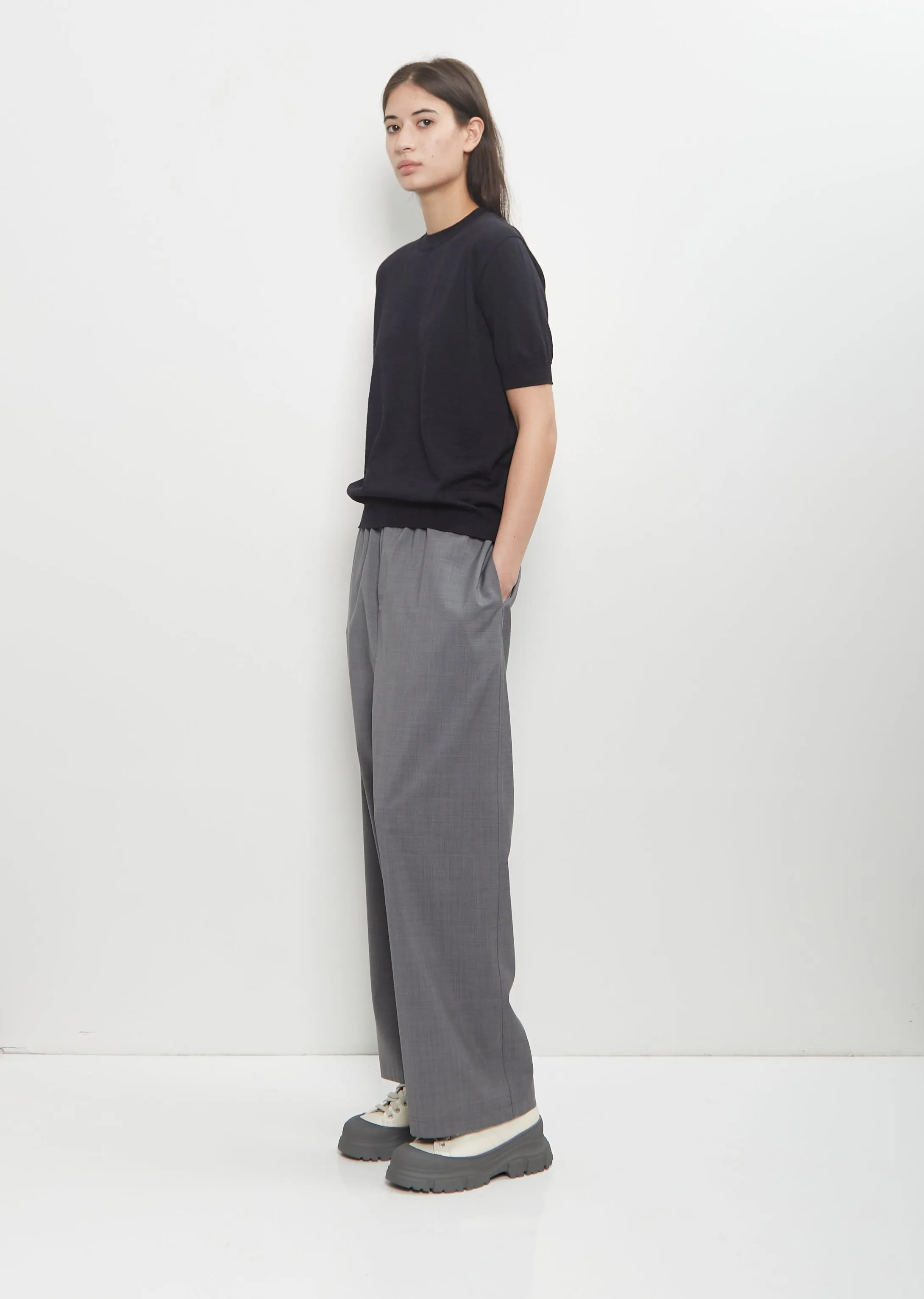 Memphis C-Neck Sweater — Dark Navy Melange sold by La Garconne product image thumbnail 5