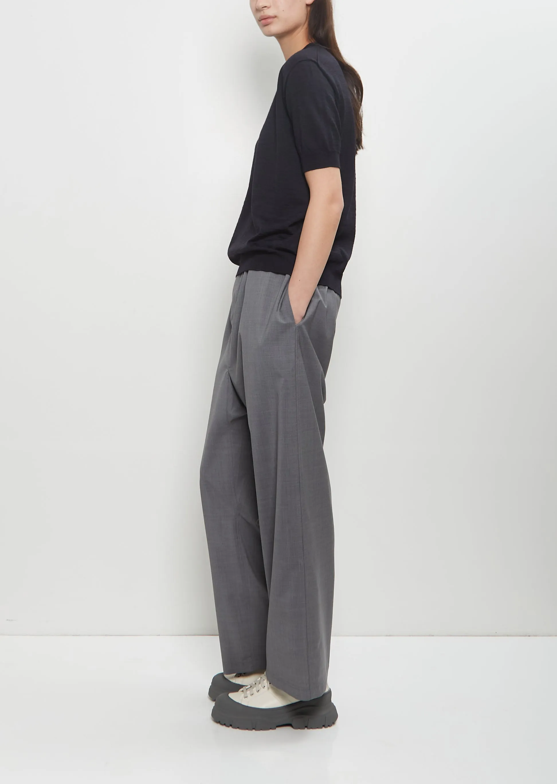 Memphis C-Neck Sweater — Dark Navy Melange sold by La Garconne product image thumbnail 2