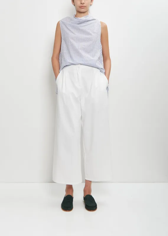 Cotton Full Jean Pants — White sold by La Garconne