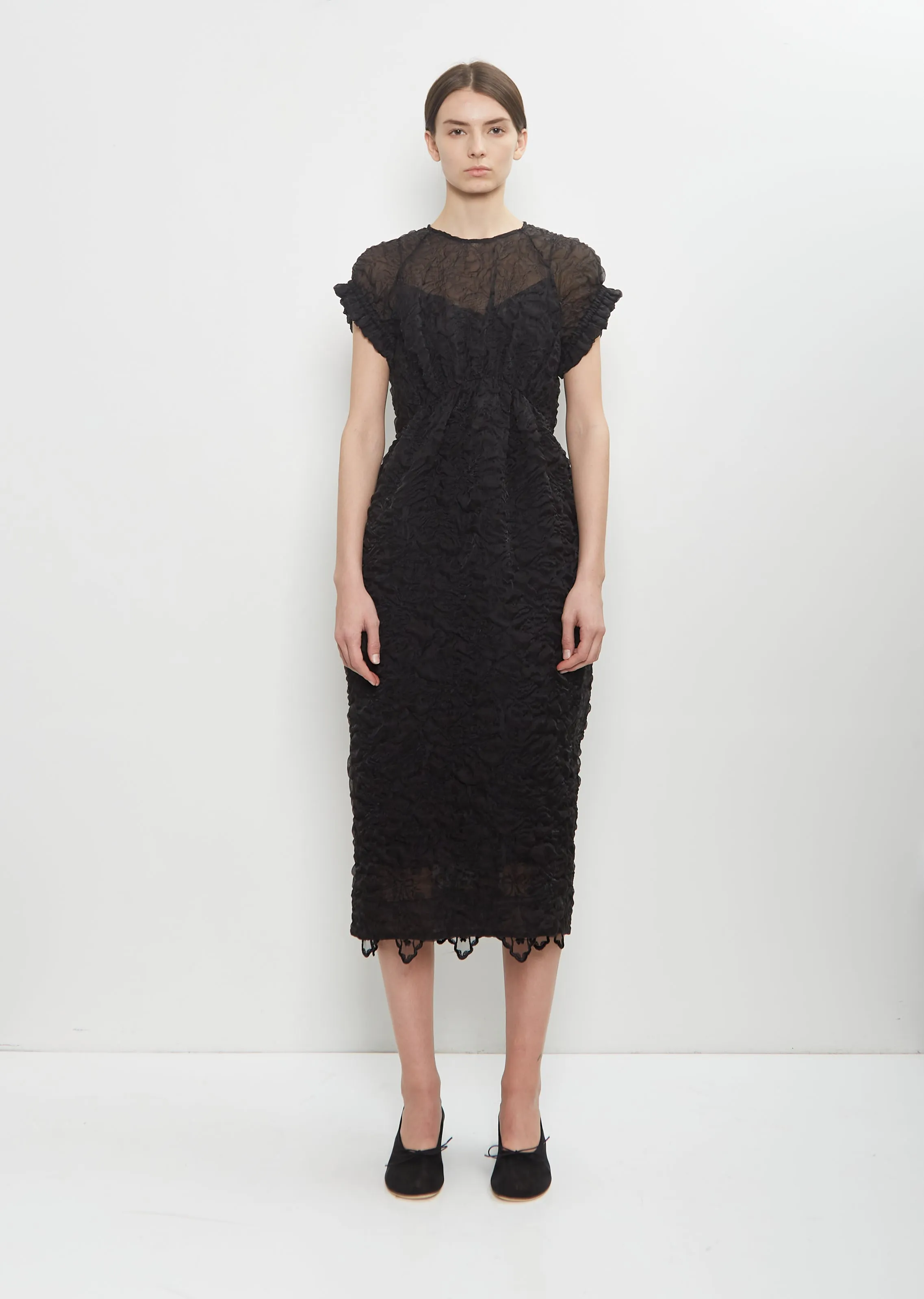 Gathered Sleeve Tulip Dress sold by La Garconne product image thumbnail 4