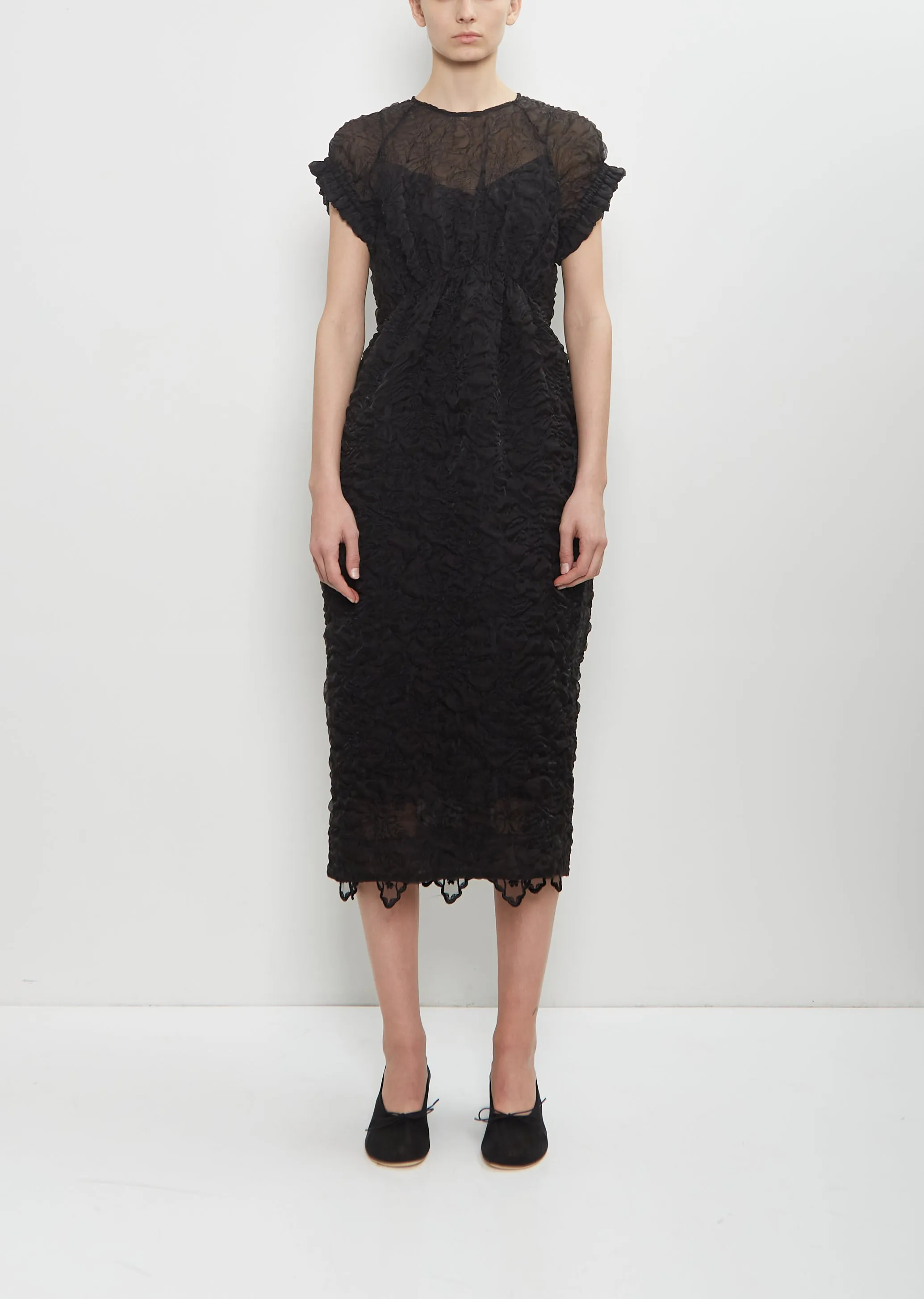 Gathered Sleeve Tulip Dress sold by La Garconne