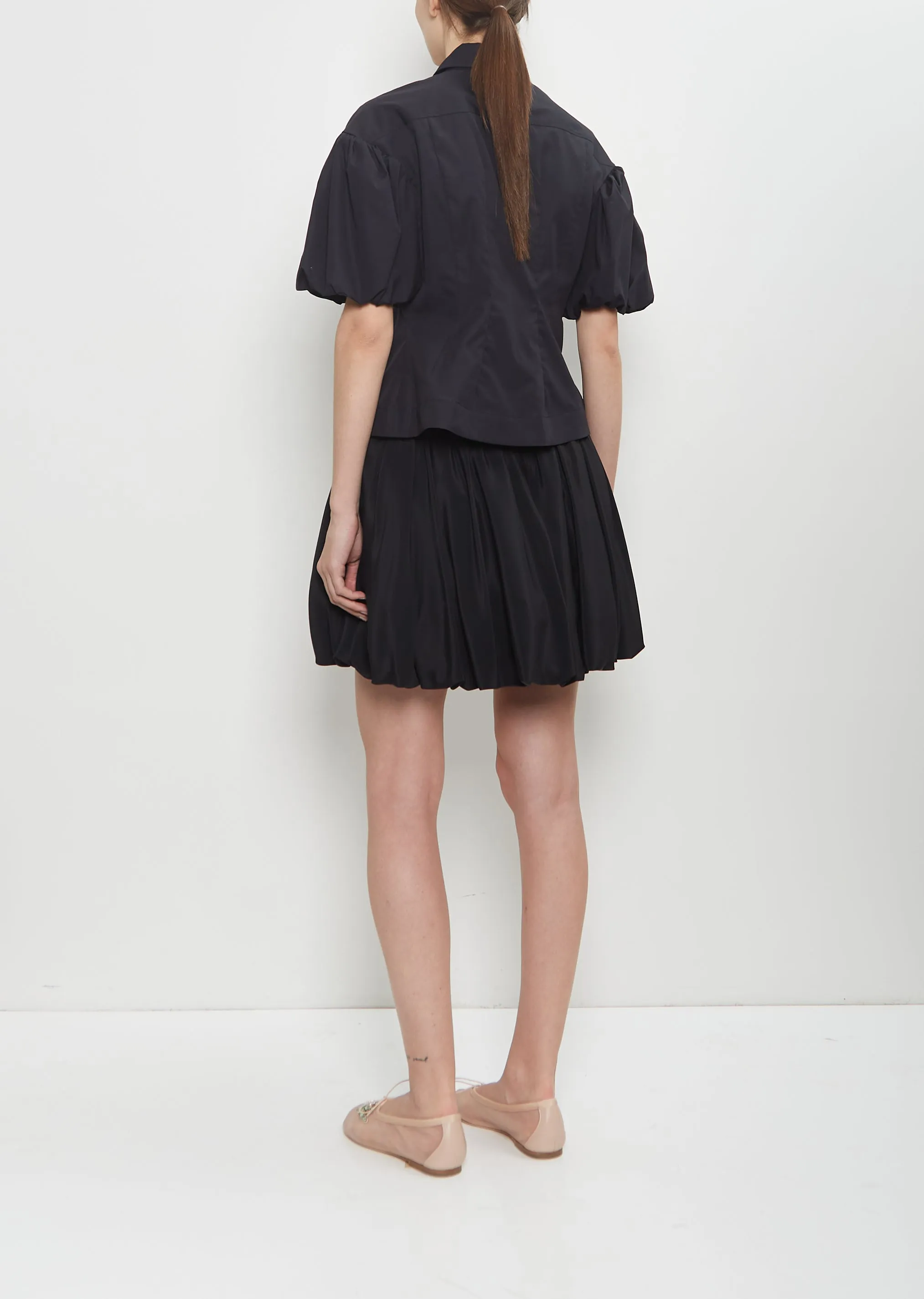 Cotton Puff Sleeve Shirt — Black sold by La Garconne product image thumbnail 3