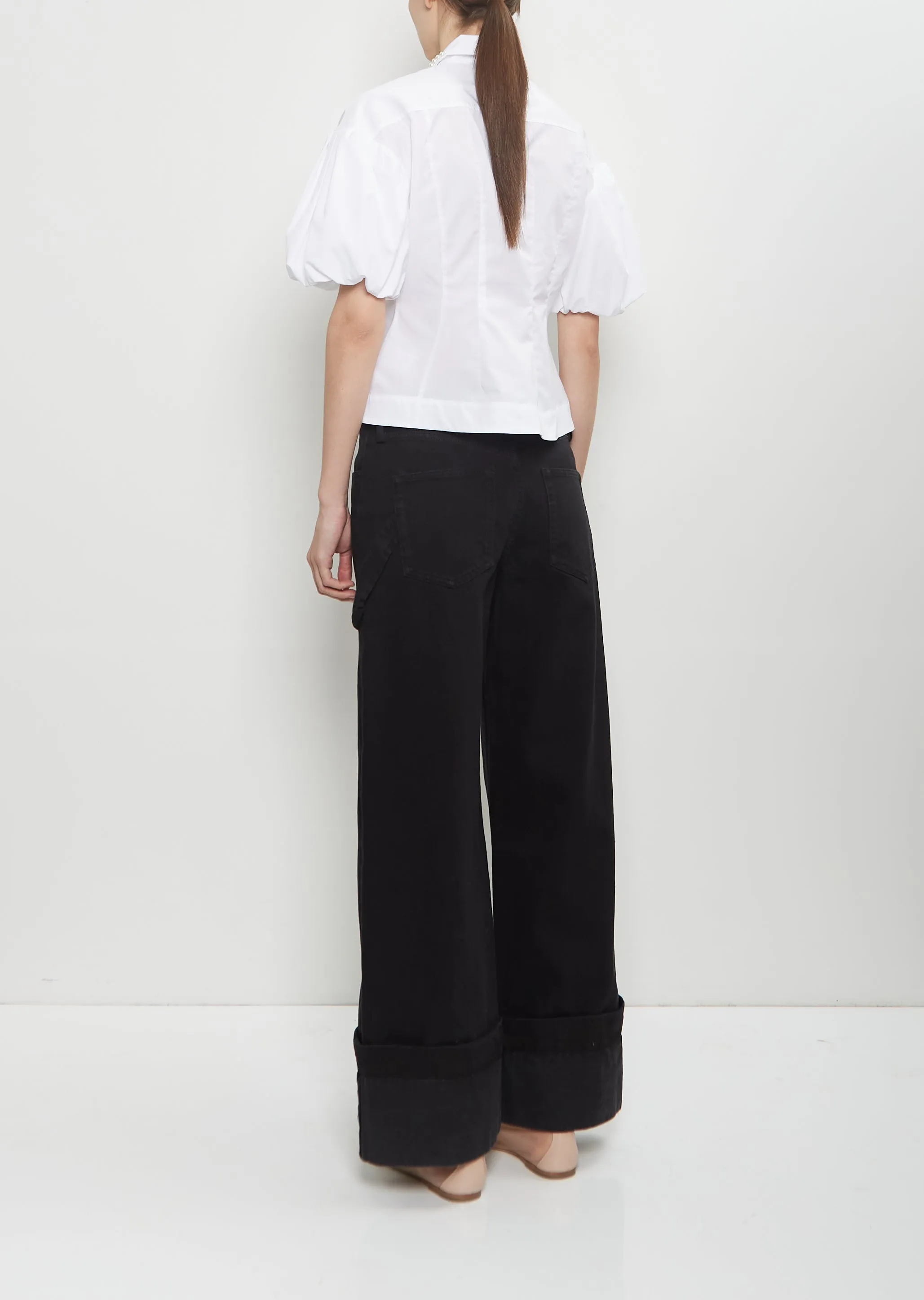 Cotton Puff Sleeve Embellishment Shirt sold by La Garconne product image thumbnail 3