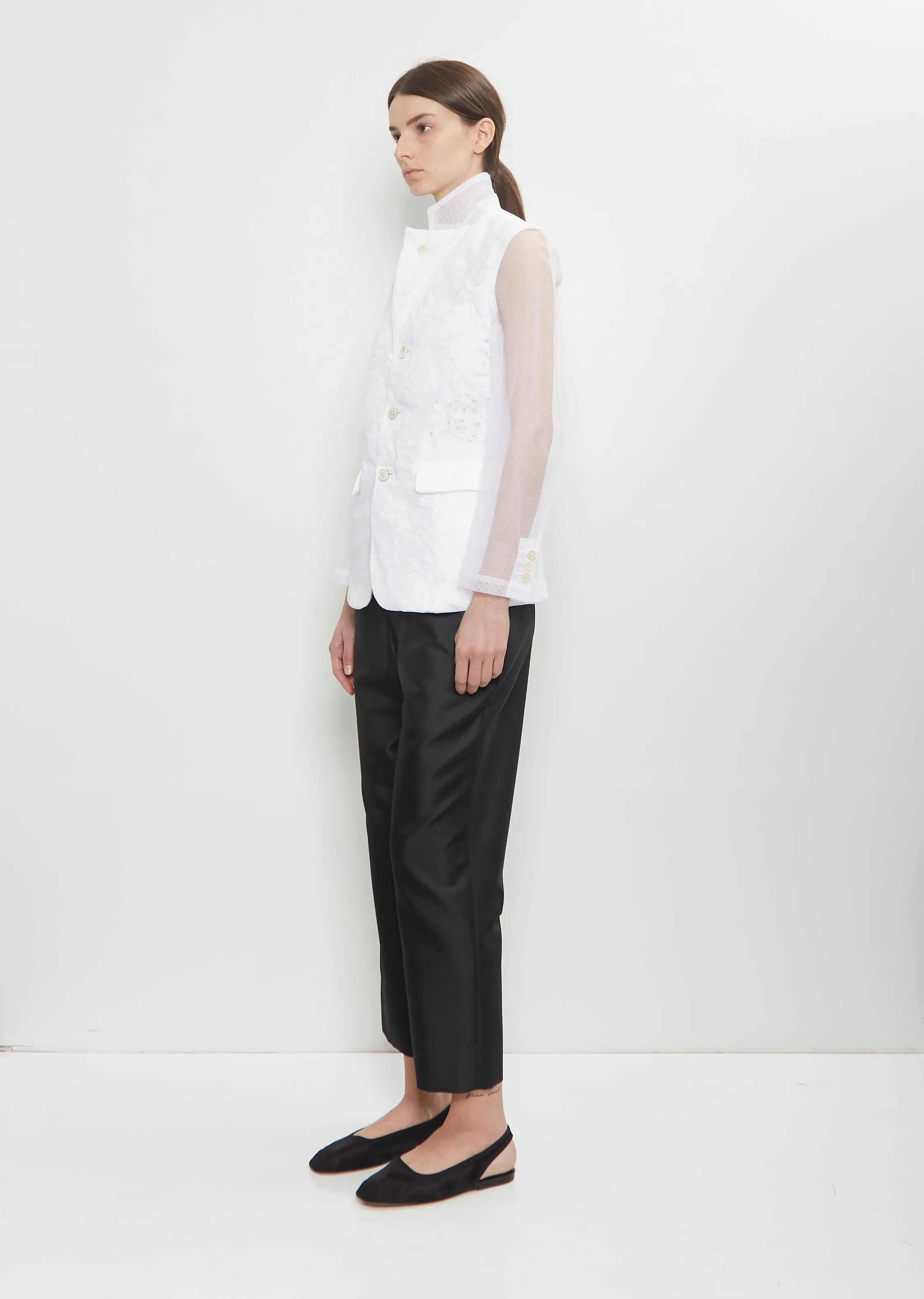 Tulle Flower Embroidery Jacket sold by La Garconne product image thumbnail 4