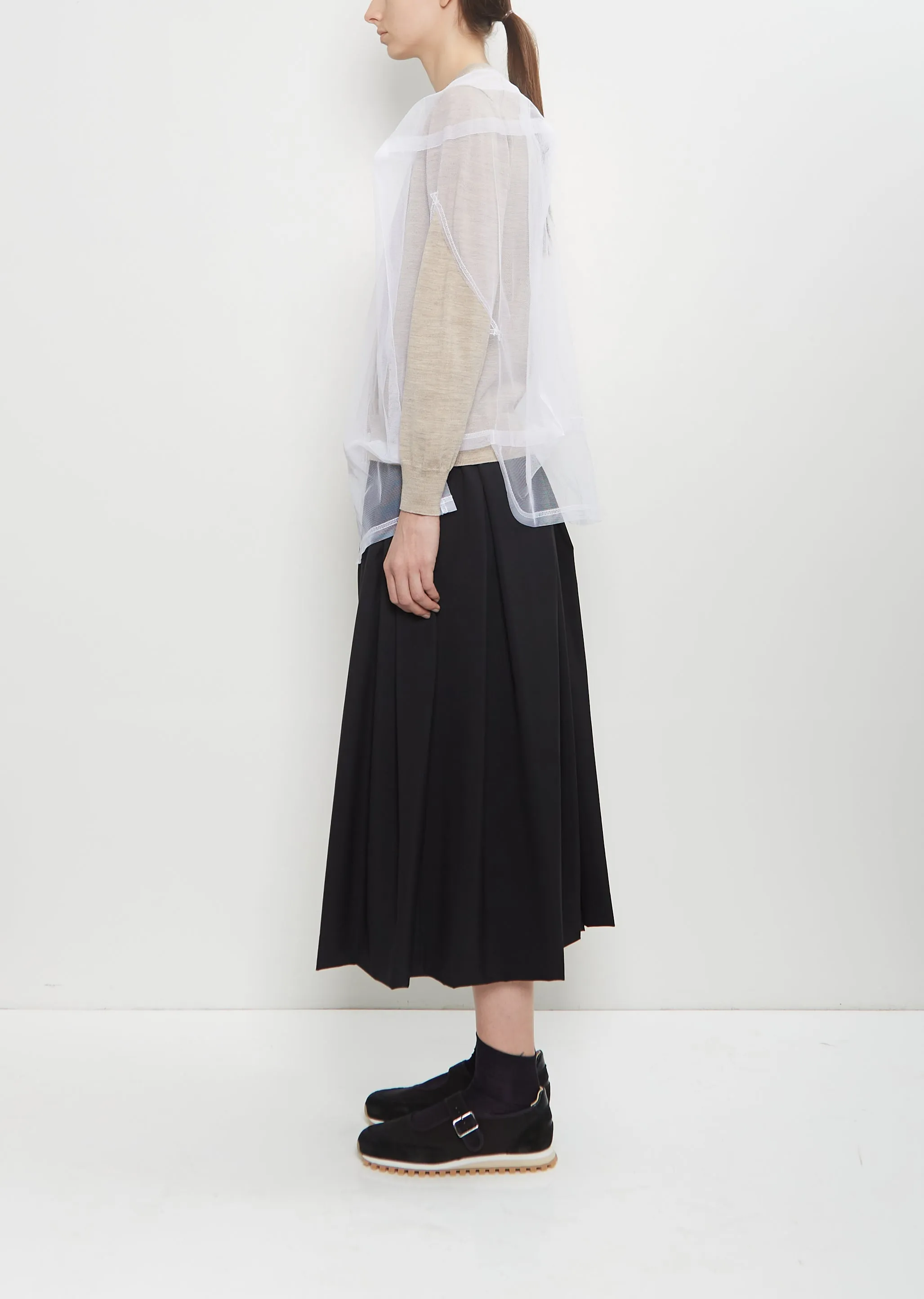 Wool Tulle Layered Cardigan sold by La Garconne product image thumbnail 2