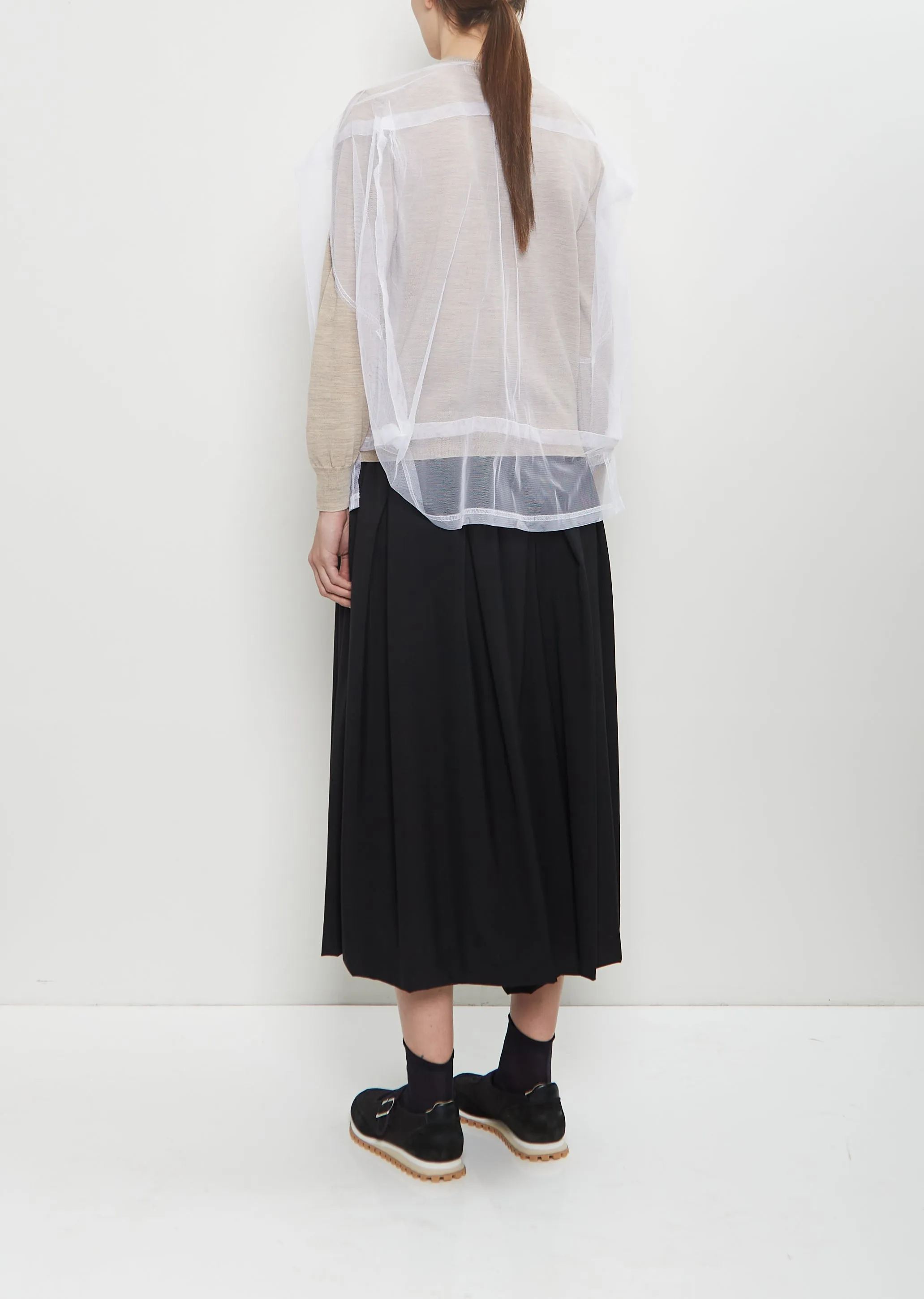 Wool Tulle Layered Cardigan sold by La Garconne product image thumbnail 3