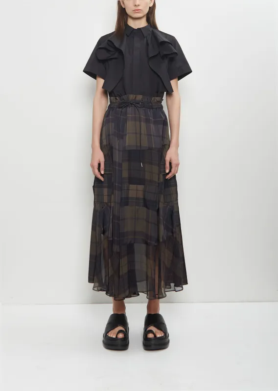 Plaid Patchwork Skirt sold by La Garconne