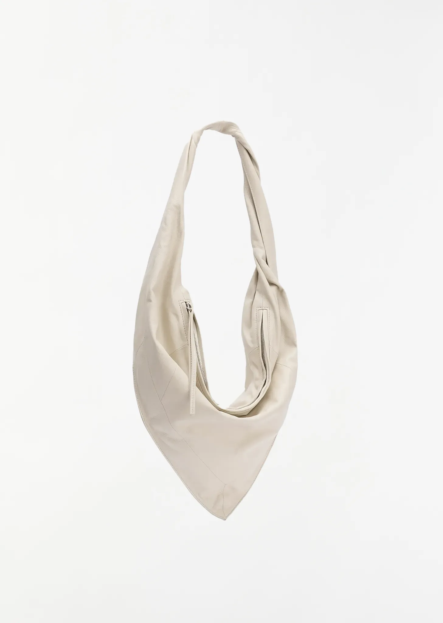 Leather Scarf Bag, Small — Off White sold by La Garconne