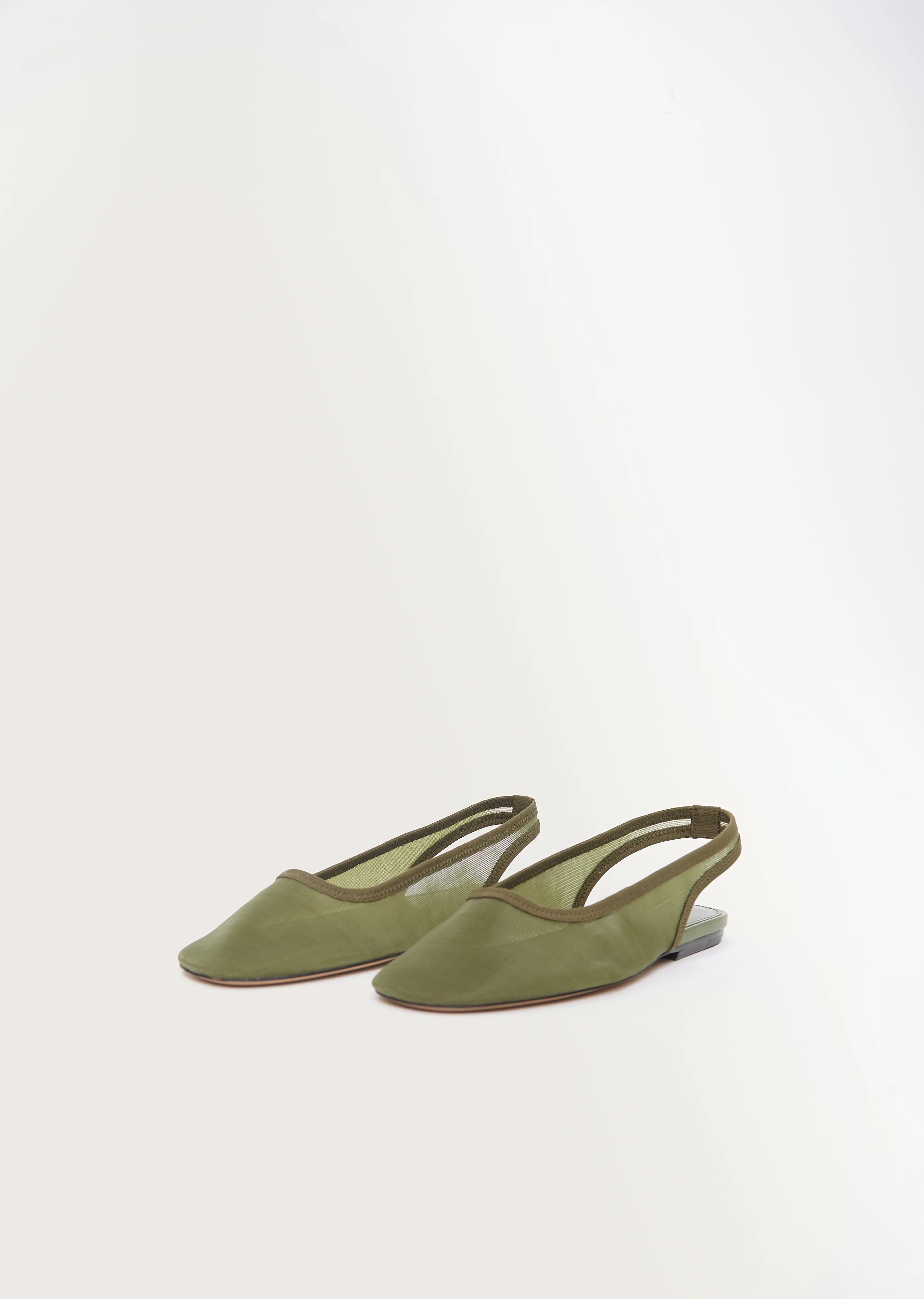 Mesh Slingback Ballet — Khaki sold by La Garconne product image thumbnail 2
