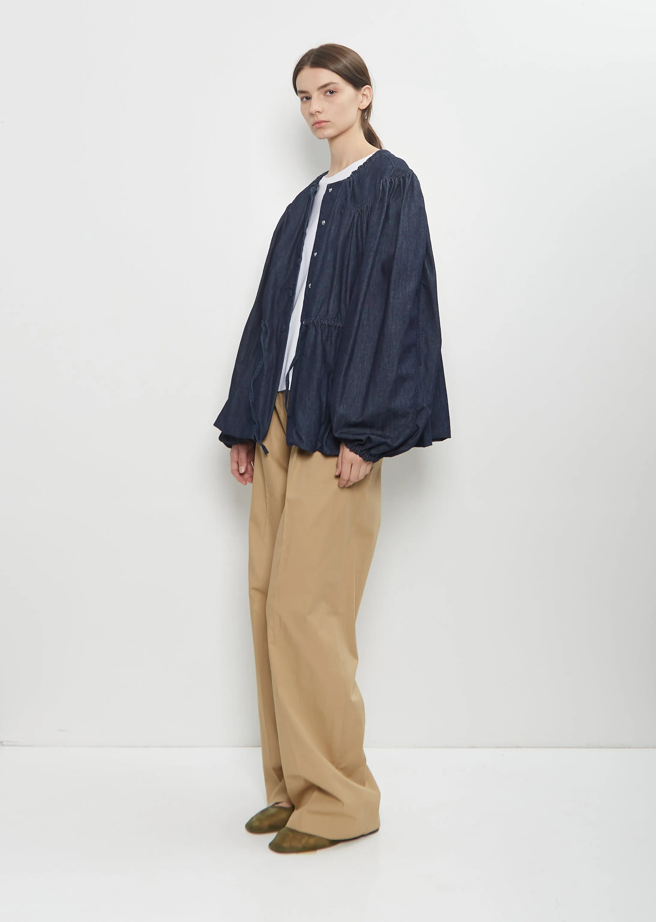 Mesh Slingback Ballet — Khaki sold by La Garconne product image thumbnail 3