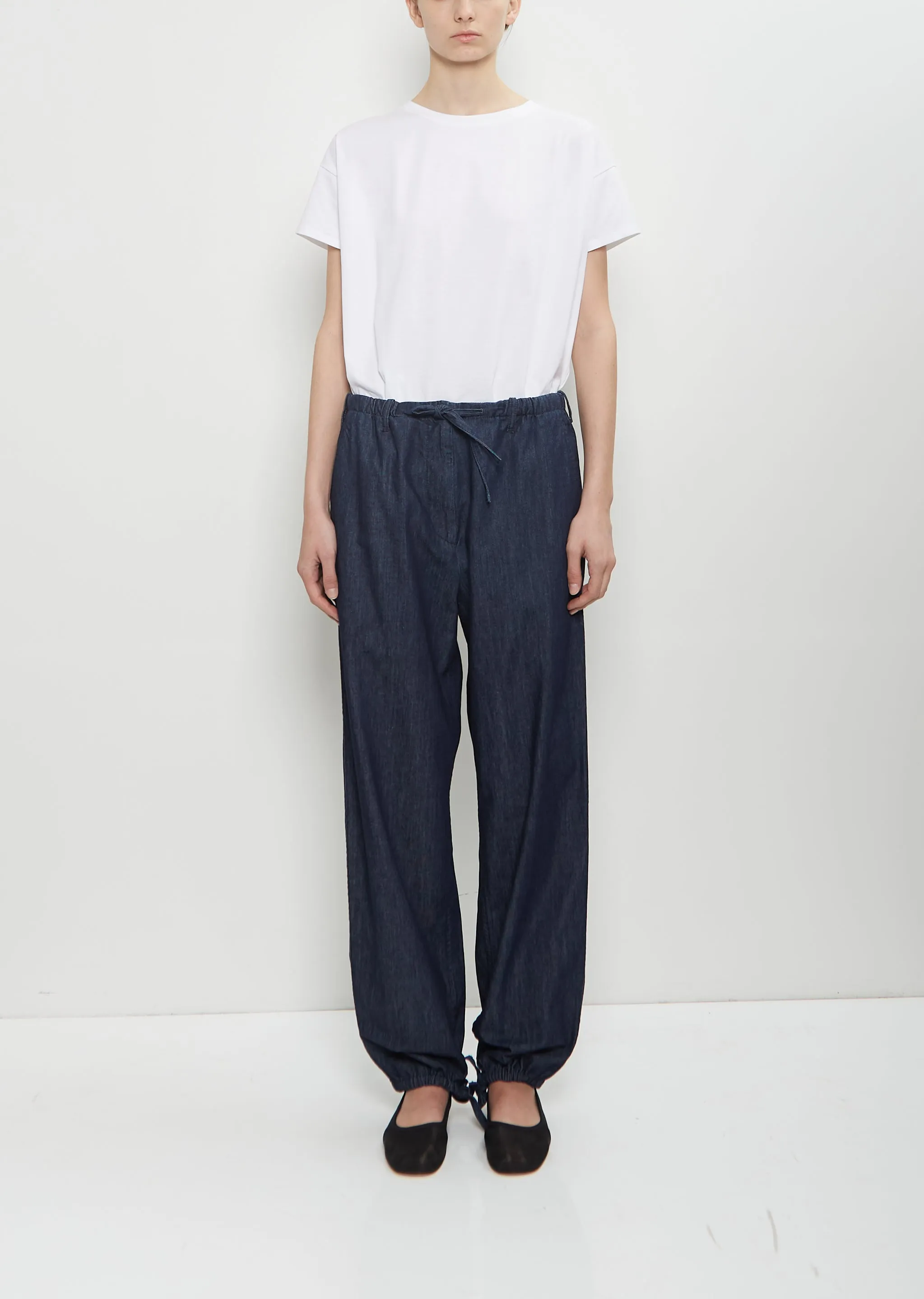 Cotton Denim Penra Pants sold by La Garconne