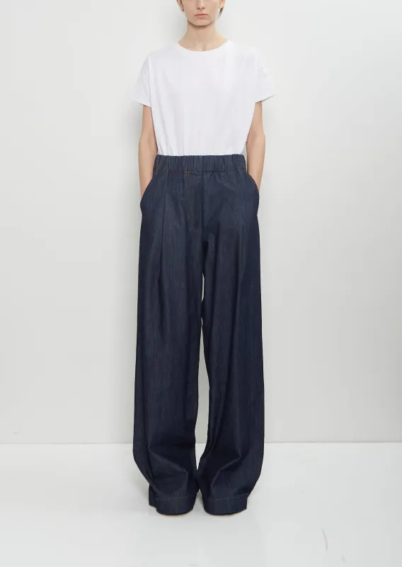 Cotton Denim Pila Pants sold by La Garconne
