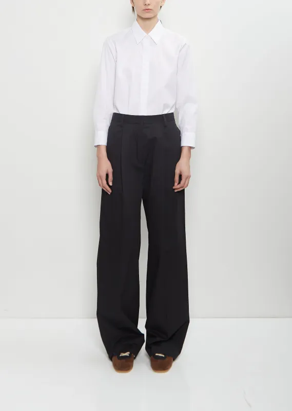 Cotton Portias Pants — Black sold by La Garconne