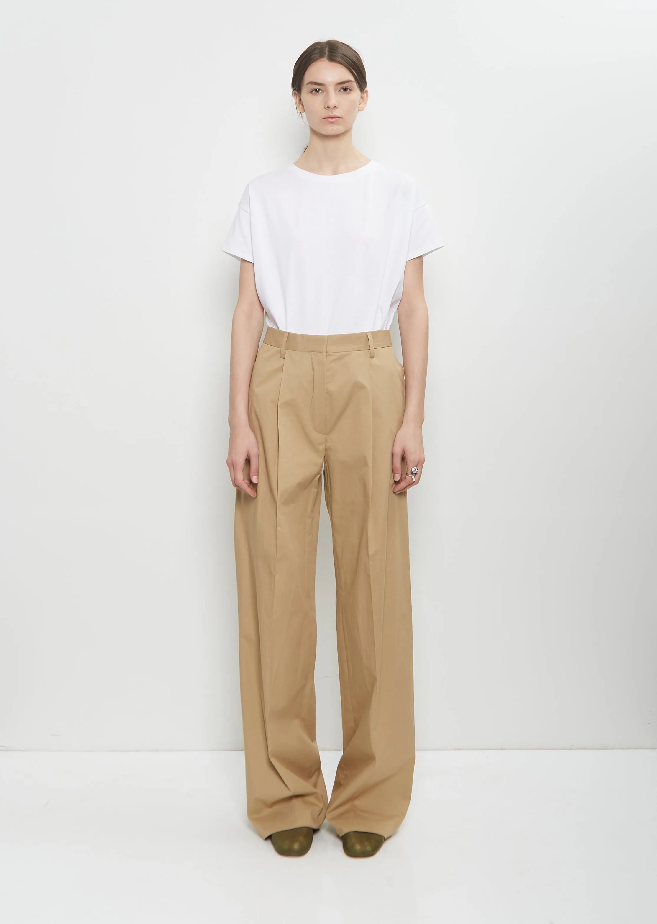 Cotton Portias Pants — Beige sold by La Garconne product image thumbnail 4