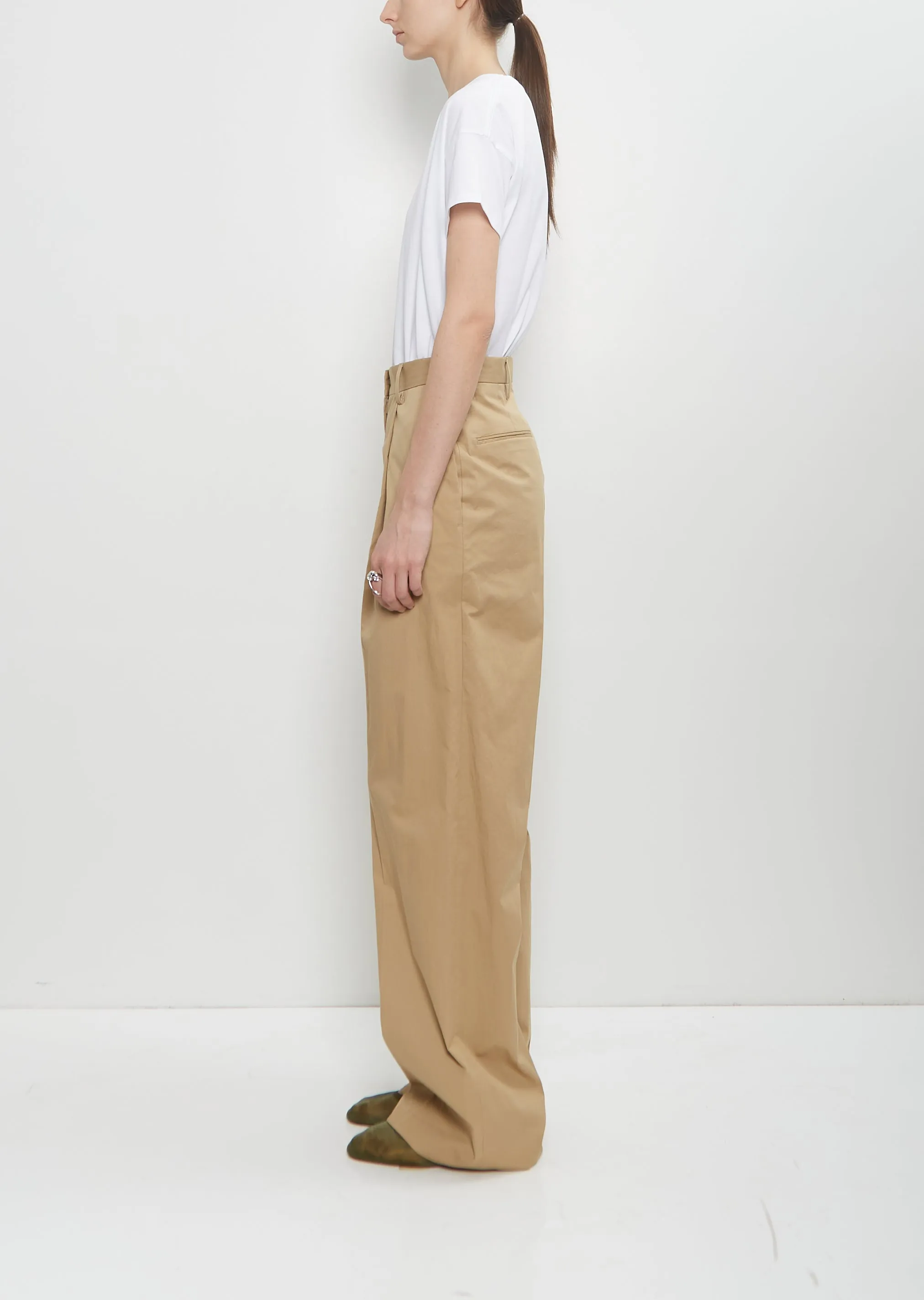 Cotton Portias Pants — Beige sold by La Garconne product image thumbnail 2
