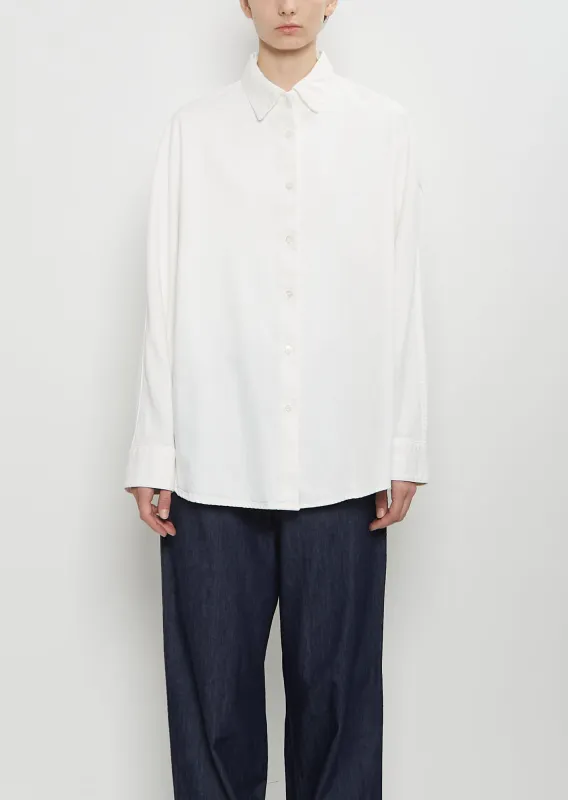Cotton Denim Casio Shirt — Off White sold by La Garconne