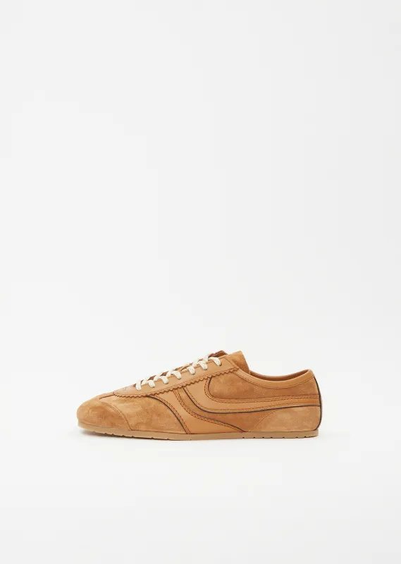 Suede Trainer — Tan sold by La Garconne