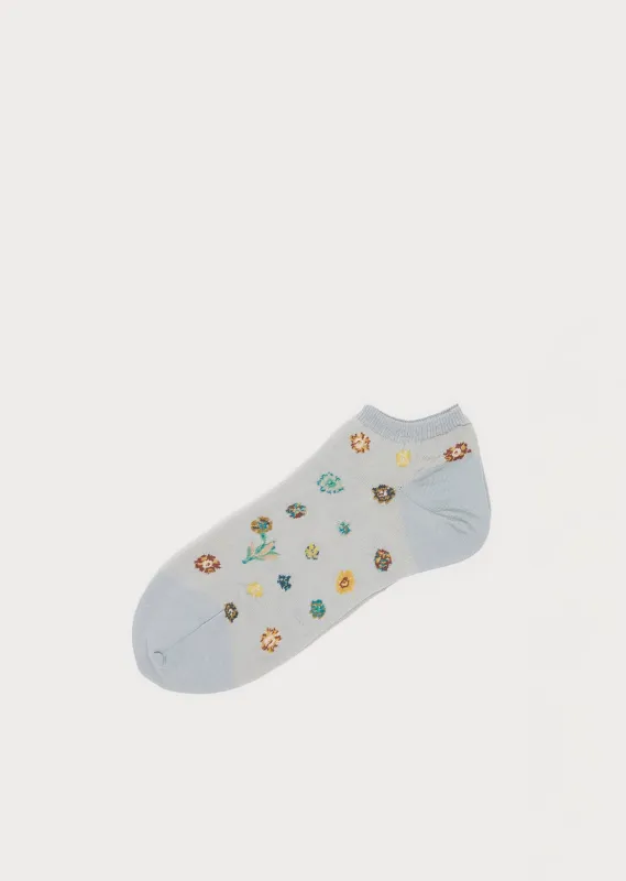 Polka Flower Cover — Light Blue sold by La Garconne