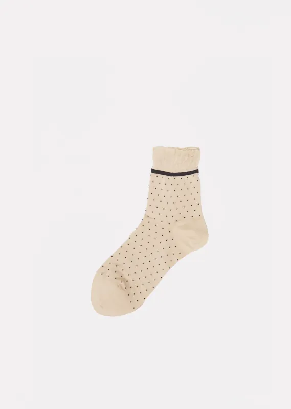 The Sky Point Socks — Ivory sold by La Garconne