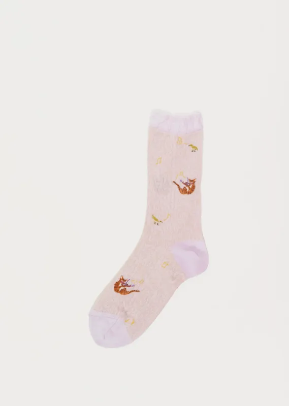 Duet and Chorus Socks — Pink sold by La Garconne