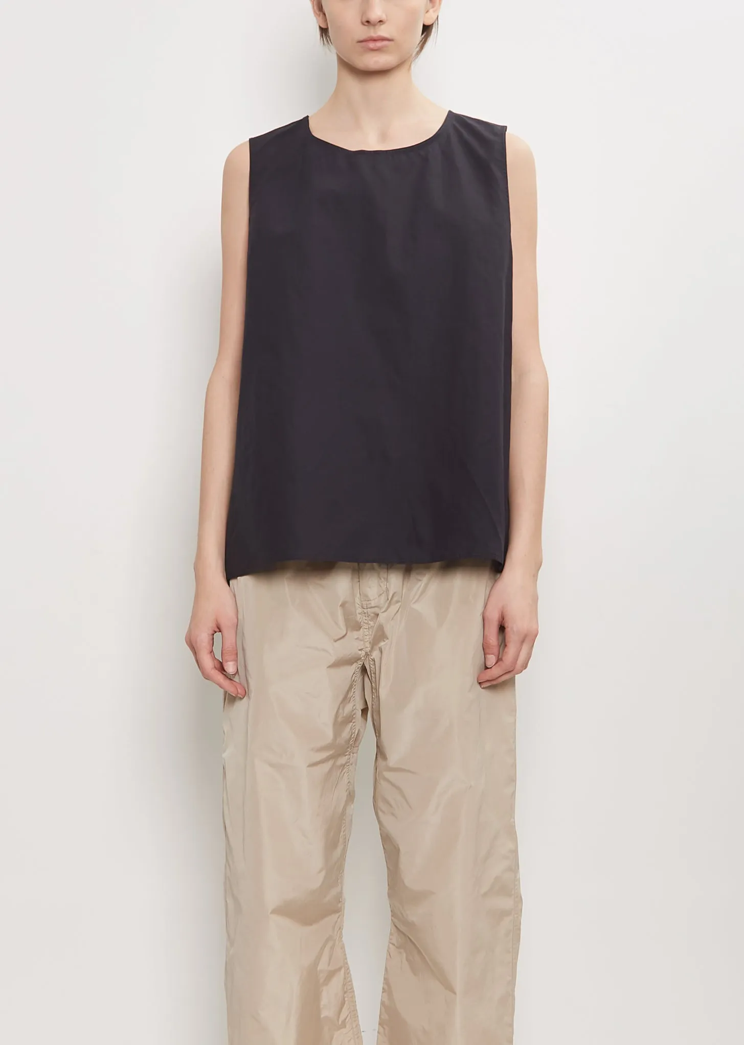 Cotton Brody Loose Top — Midnight sold by La Garconne