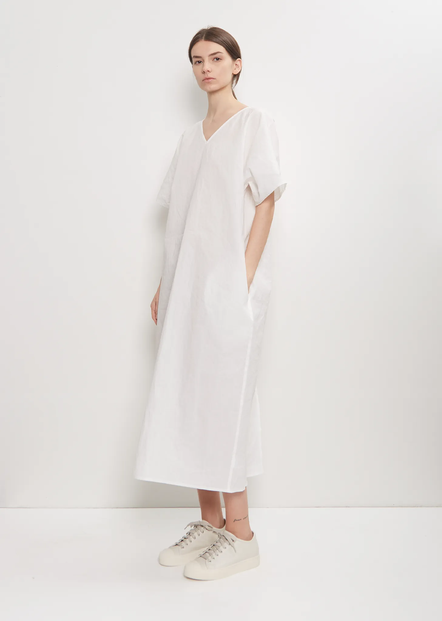 Disa Cotton V-Neck Dress sold by La Garconne