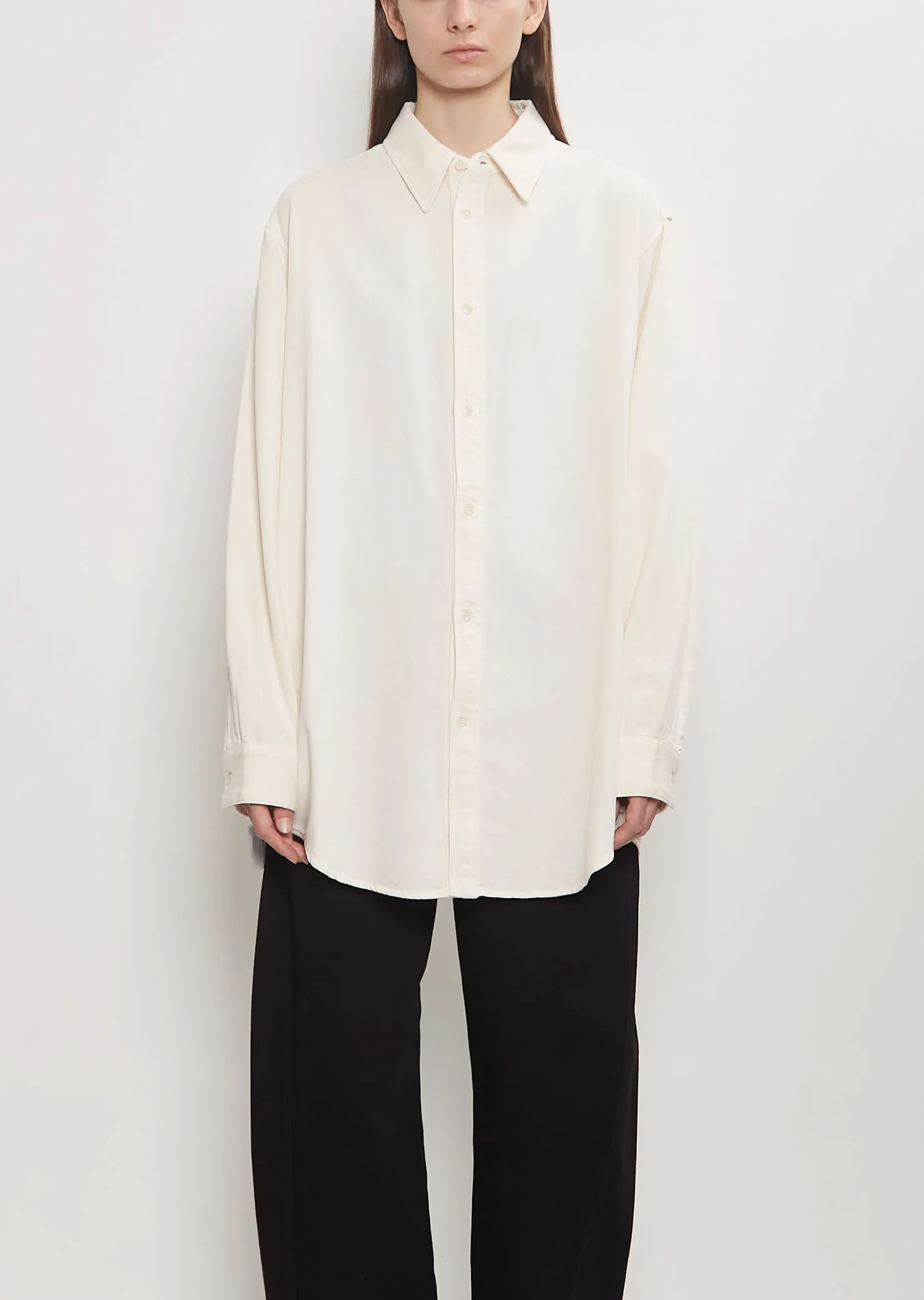 Denim Relaxed Shirt sold by La Garconne