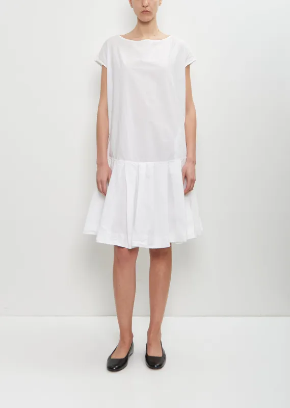 Tissue Cotton Low Waisted Dress — Milk sold by La Garconne