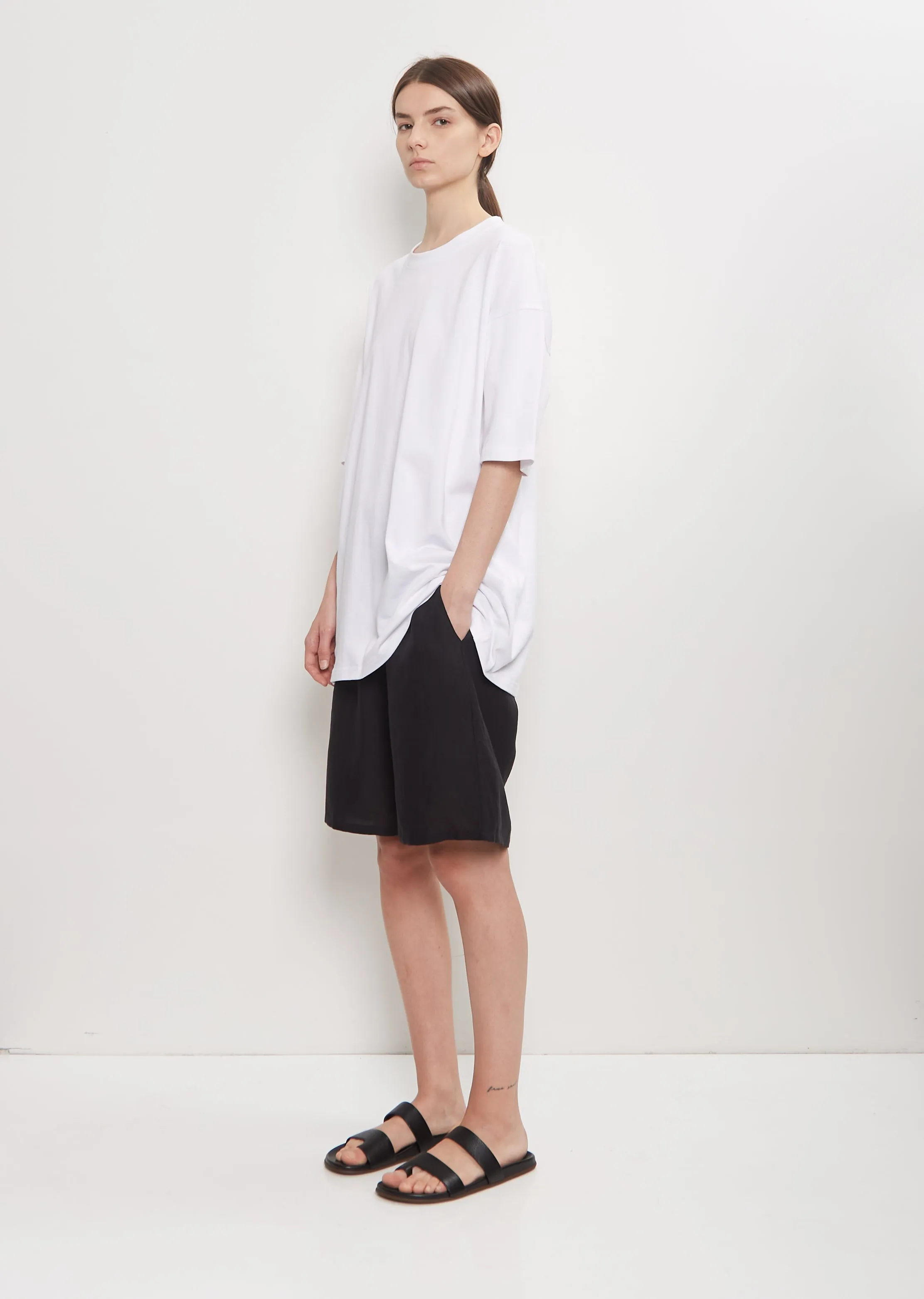 Organic Cotton Oversized T-Shirt — White sold by La Garconne product image thumbnail 4