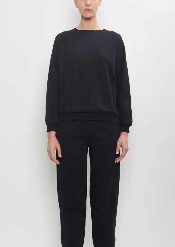 Studio Cotton Sweatshirt — Faded Black sold by La Garconne