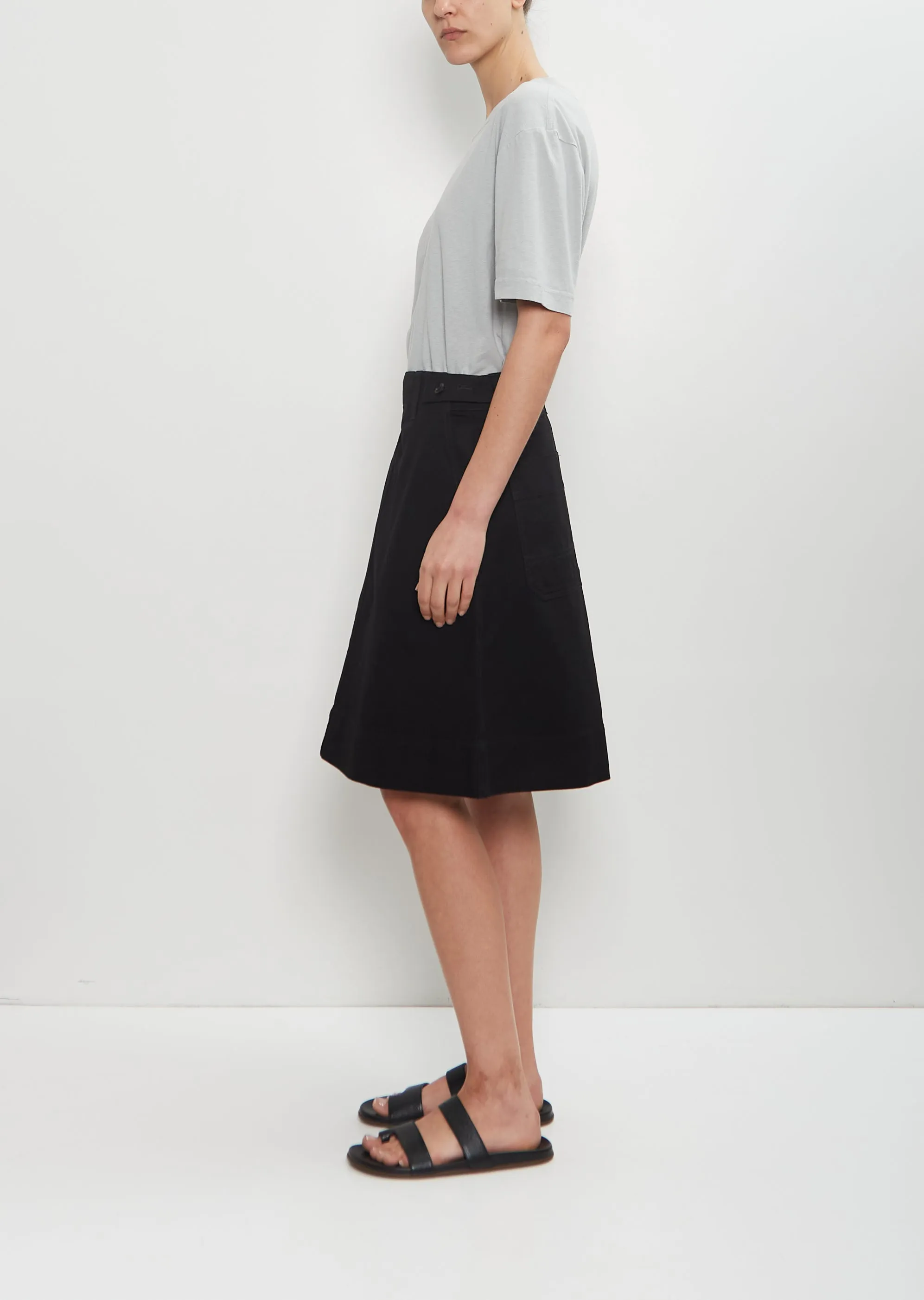 Cotton Button Belt Skirt sold by La Garconne product image thumbnail 2