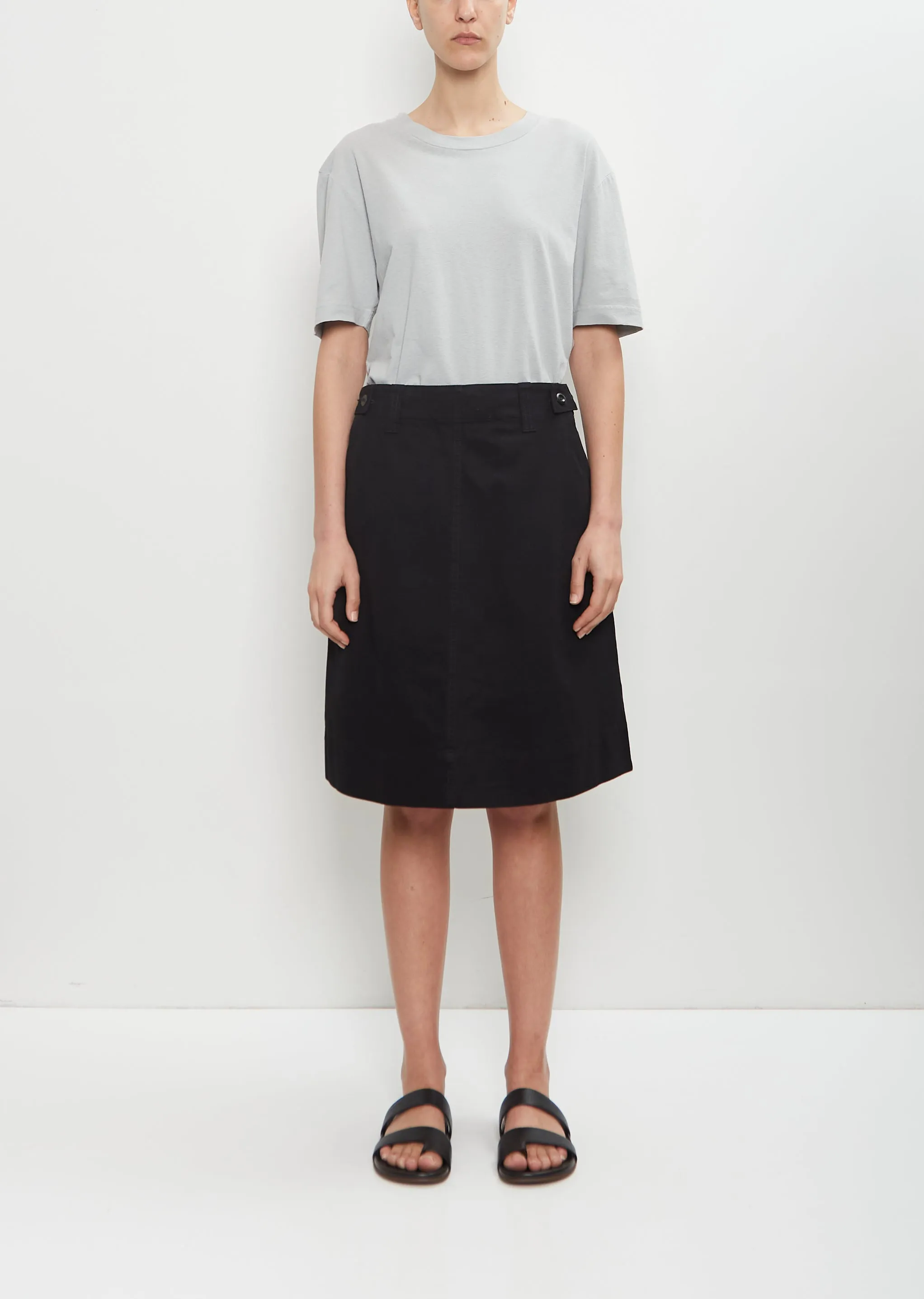 Cotton Button Belt Skirt sold by La Garconne