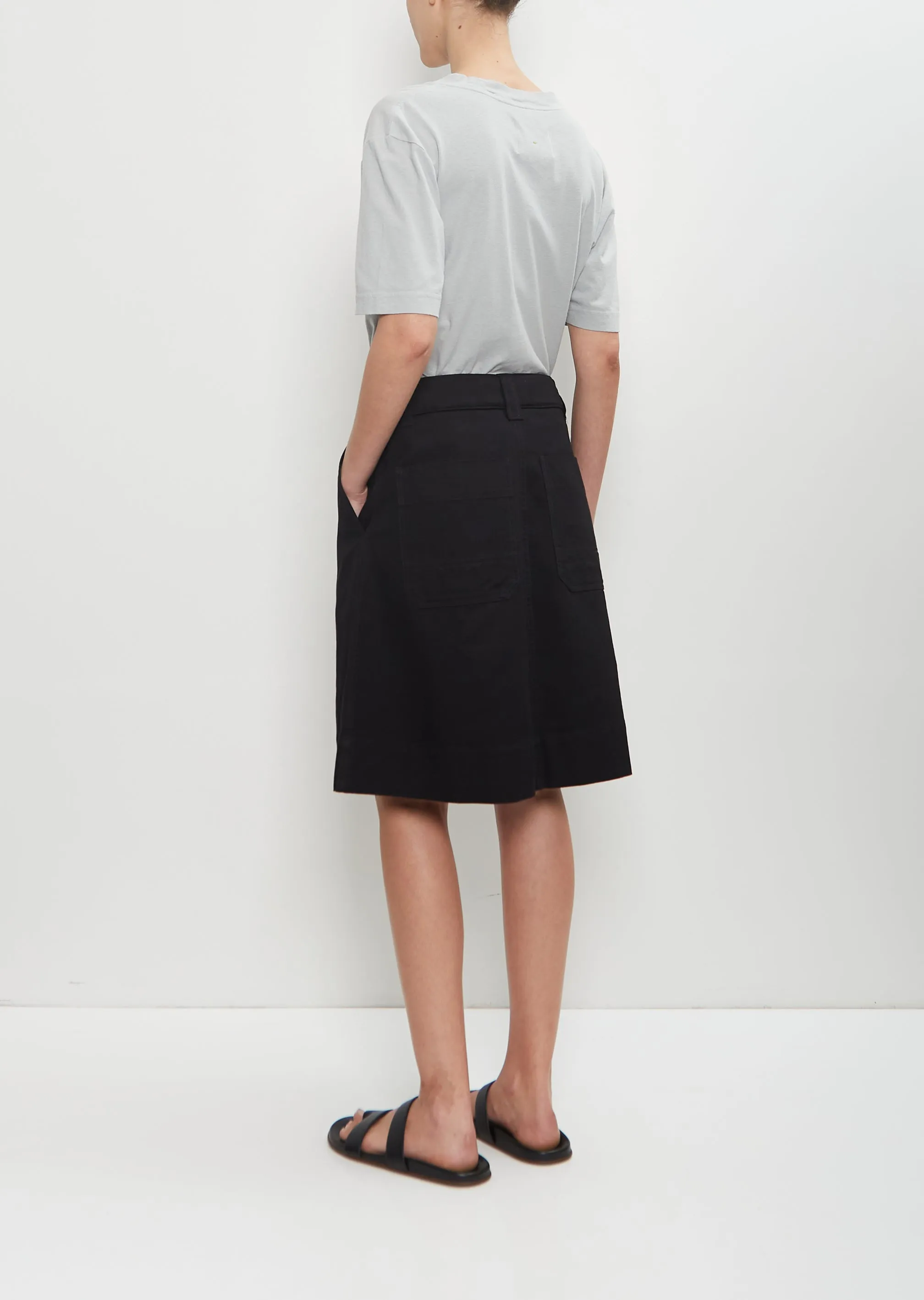 Cotton Button Belt Skirt sold by La Garconne product image thumbnail 3