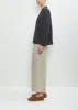 Organic Cotton Smock Neck T-Shirt — Off Black sold by La Garconne