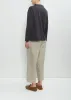 Organic Cotton Smock Neck T-Shirt — Off Black sold by La Garconne