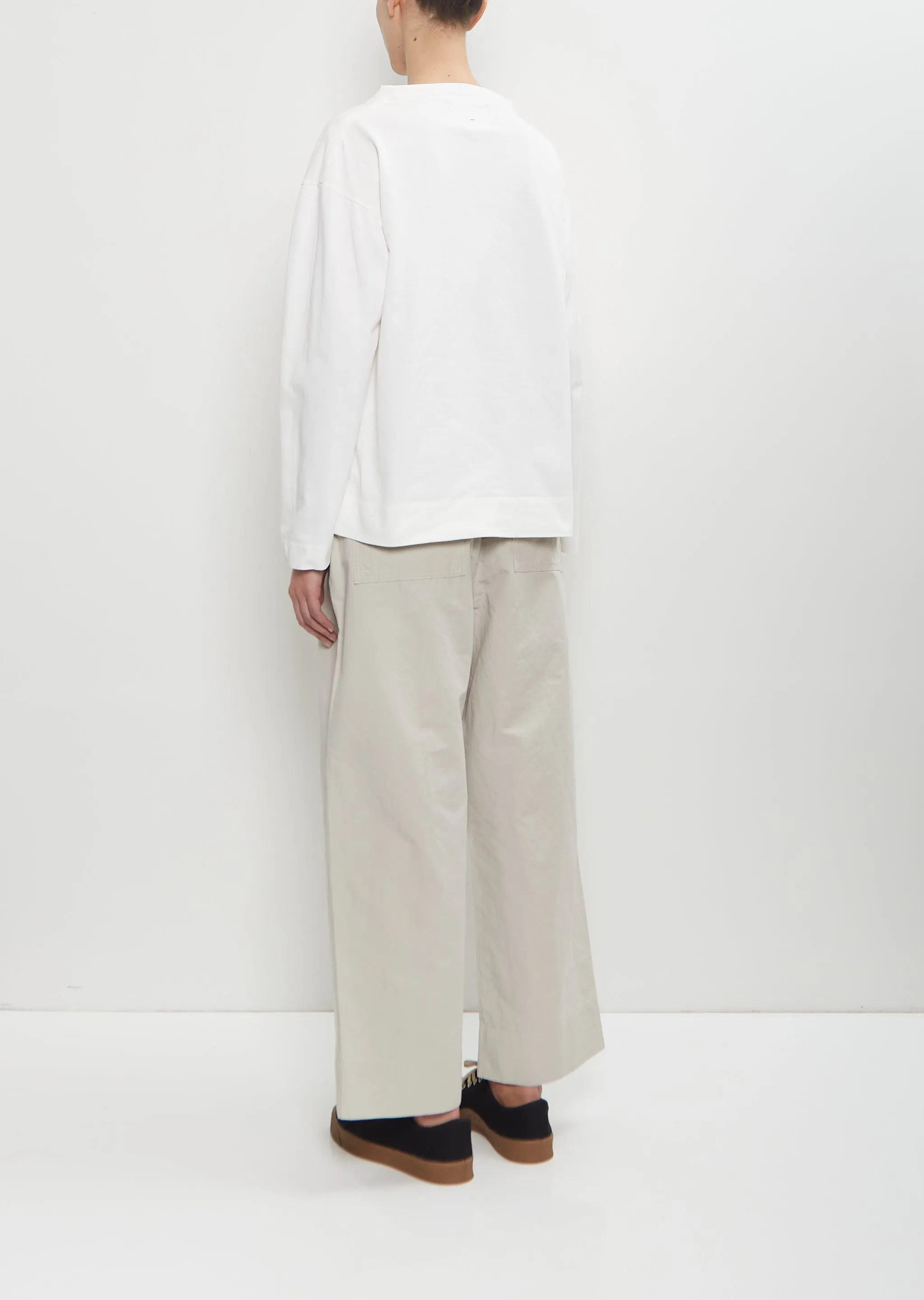 Organic Cotton Smock Neck T-Shirt — Off White sold by La Garconne product image thumbnail 3