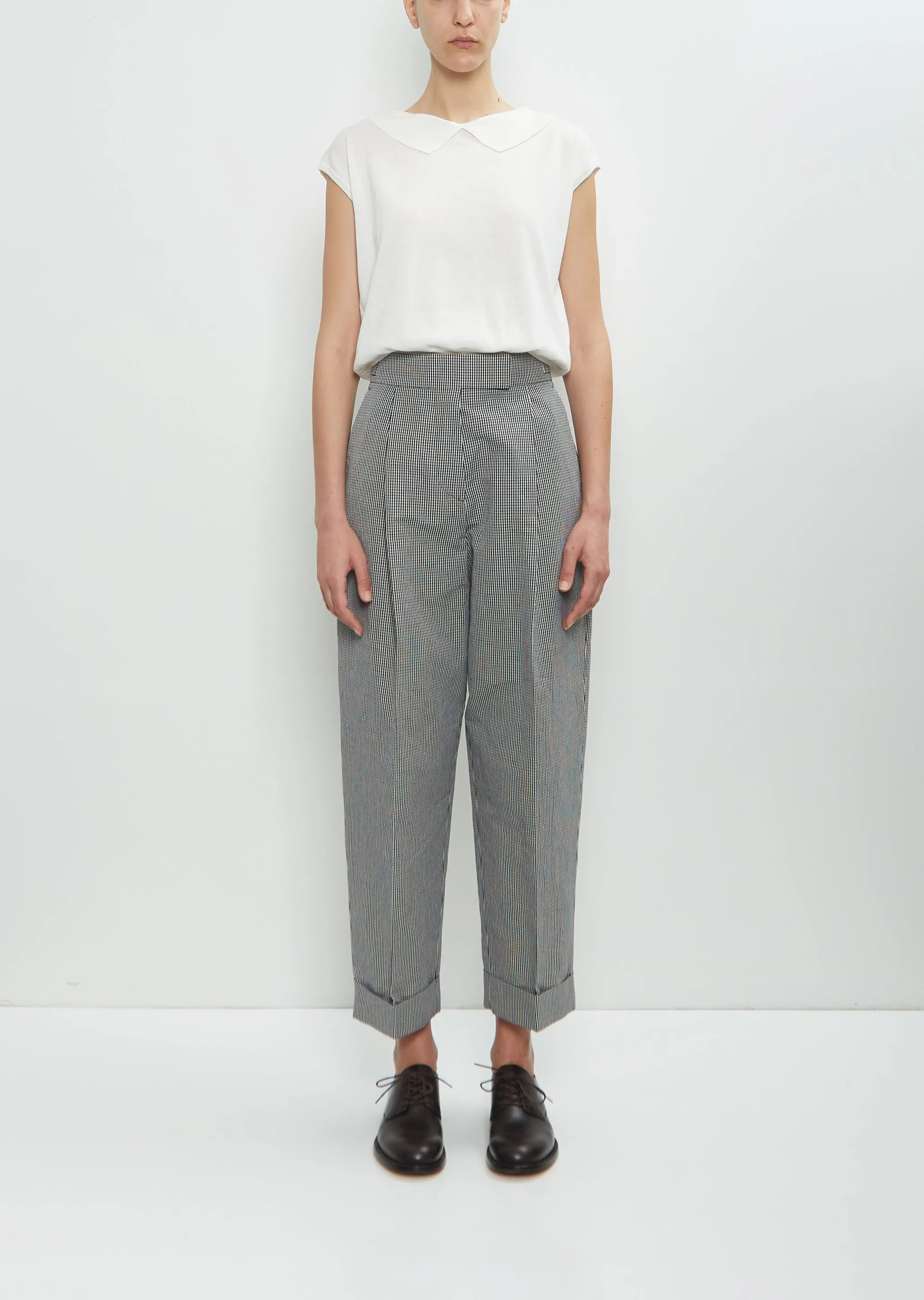 Wool Linen Single Pleat Trouser sold by La Garconne