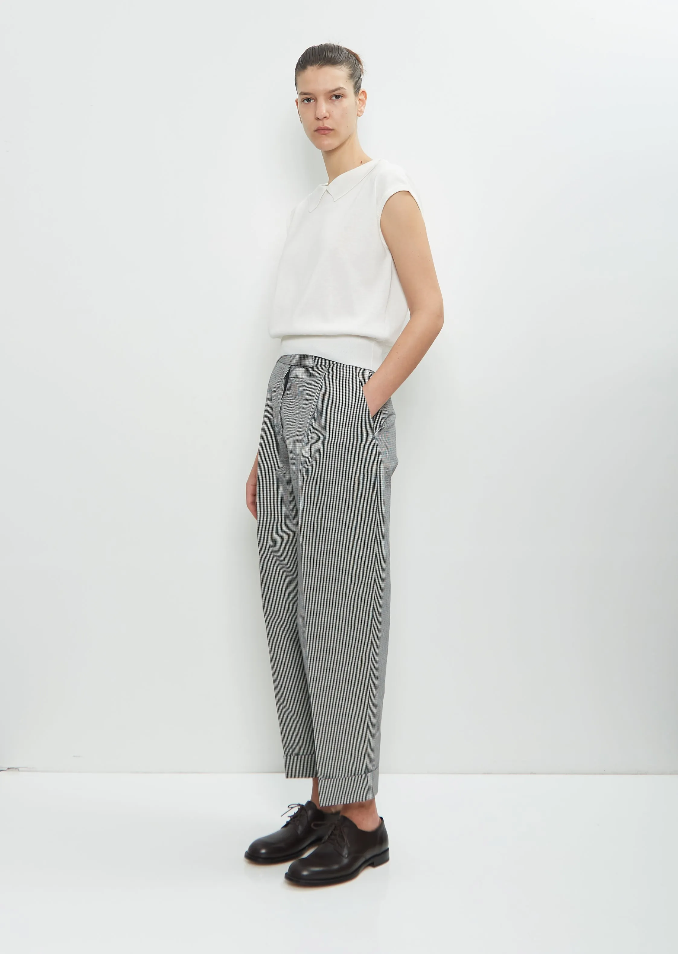 Wool Linen Single Pleat Trouser sold by La Garconne product image thumbnail 4
