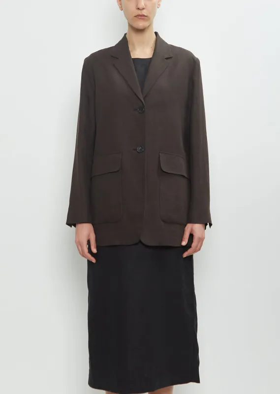 Linen Patch Pocket Blazer sold by La Garconne