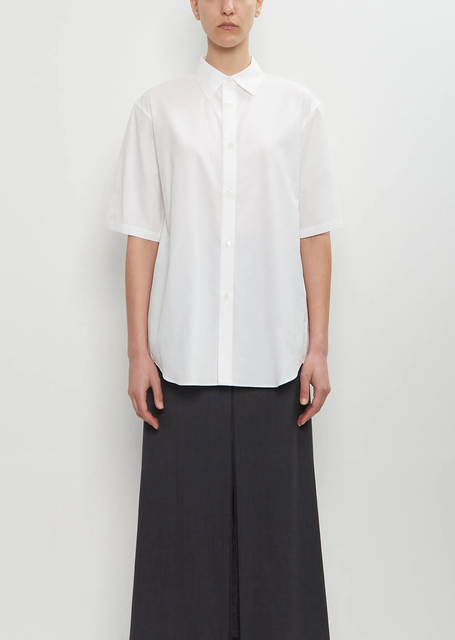 Washed Finx Twill Half Sleeved Shirt sold by La Garconne