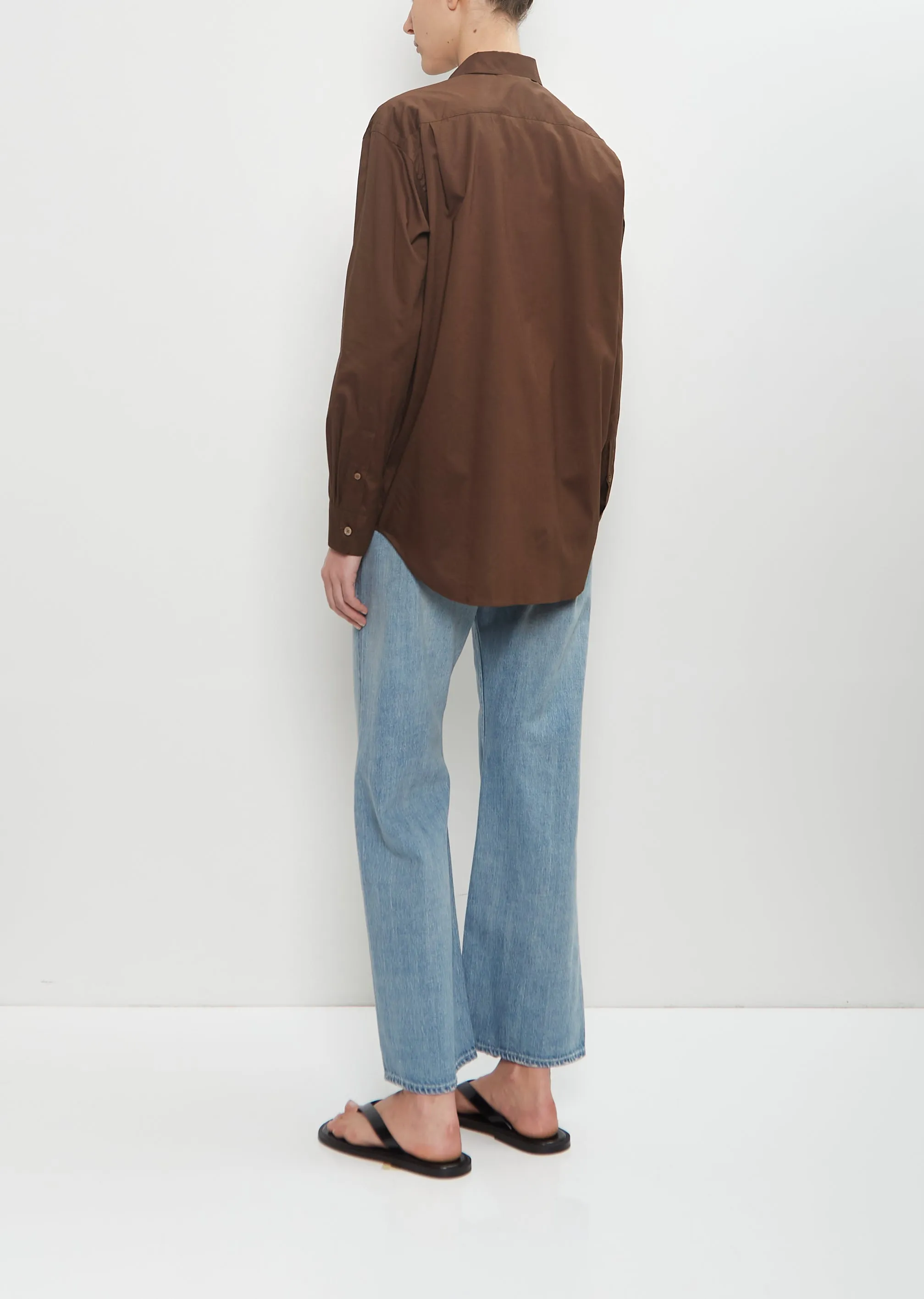 Washed Finx Typewriter Shirt — Dark Brown sold by La Garconne product image thumbnail 3