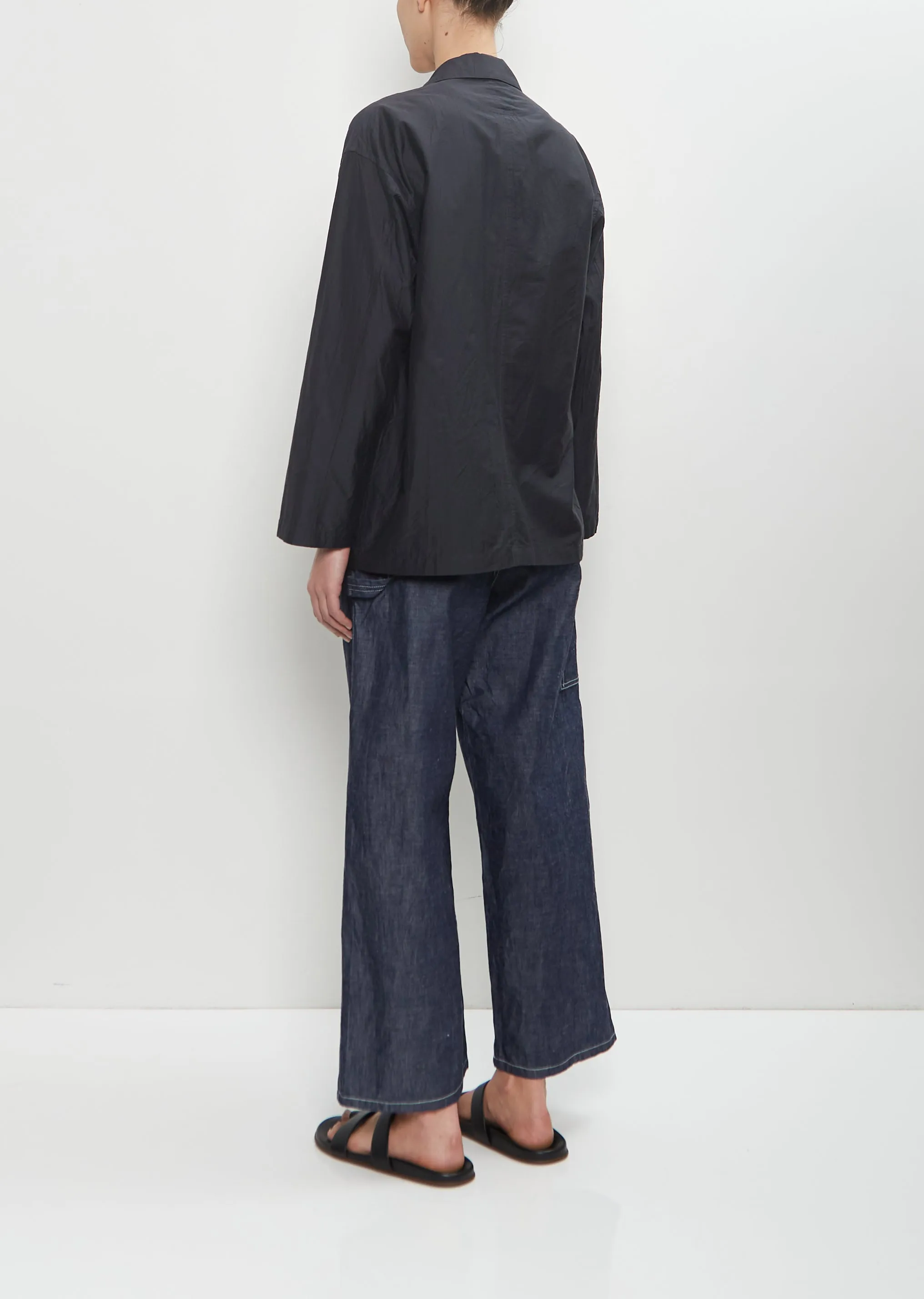 Cotton Silk Atelier Jacket — Black Navy sold by La Garconne product image thumbnail 3