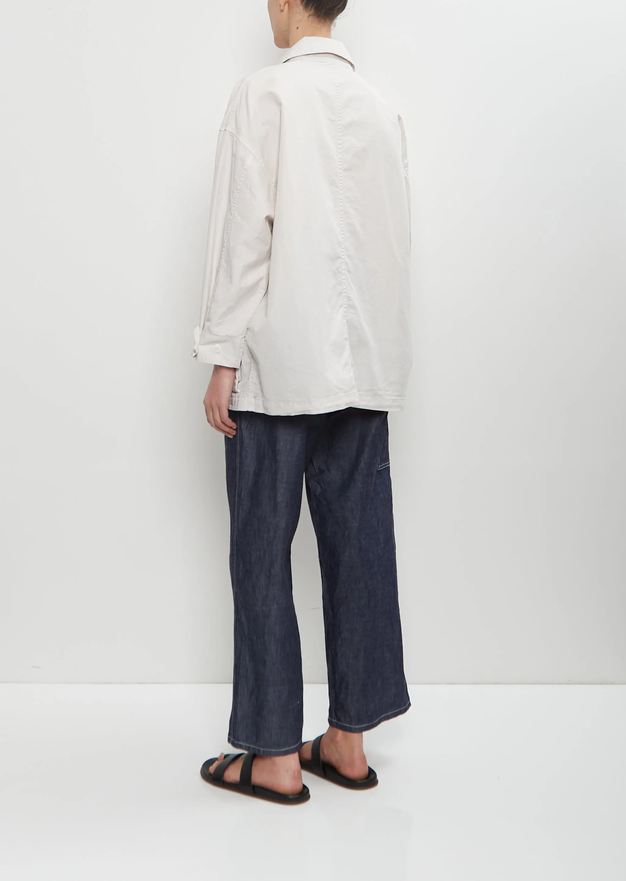 Cotton Blend Coverall Jacket — Smoke White sold by La Garconne product image thumbnail 3