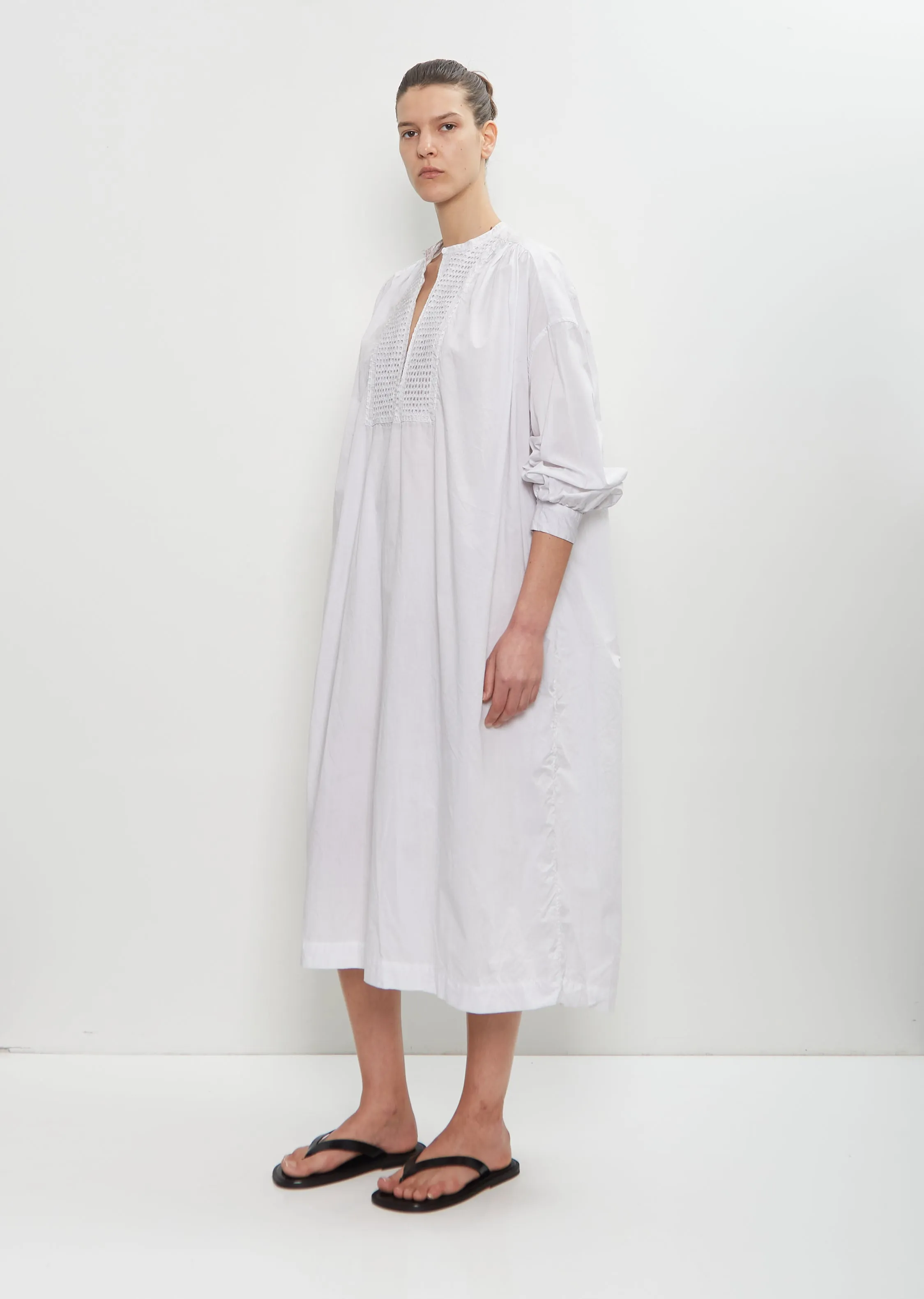 Cotton Lace Surplice Dress sold by La Garconne product image thumbnail 4