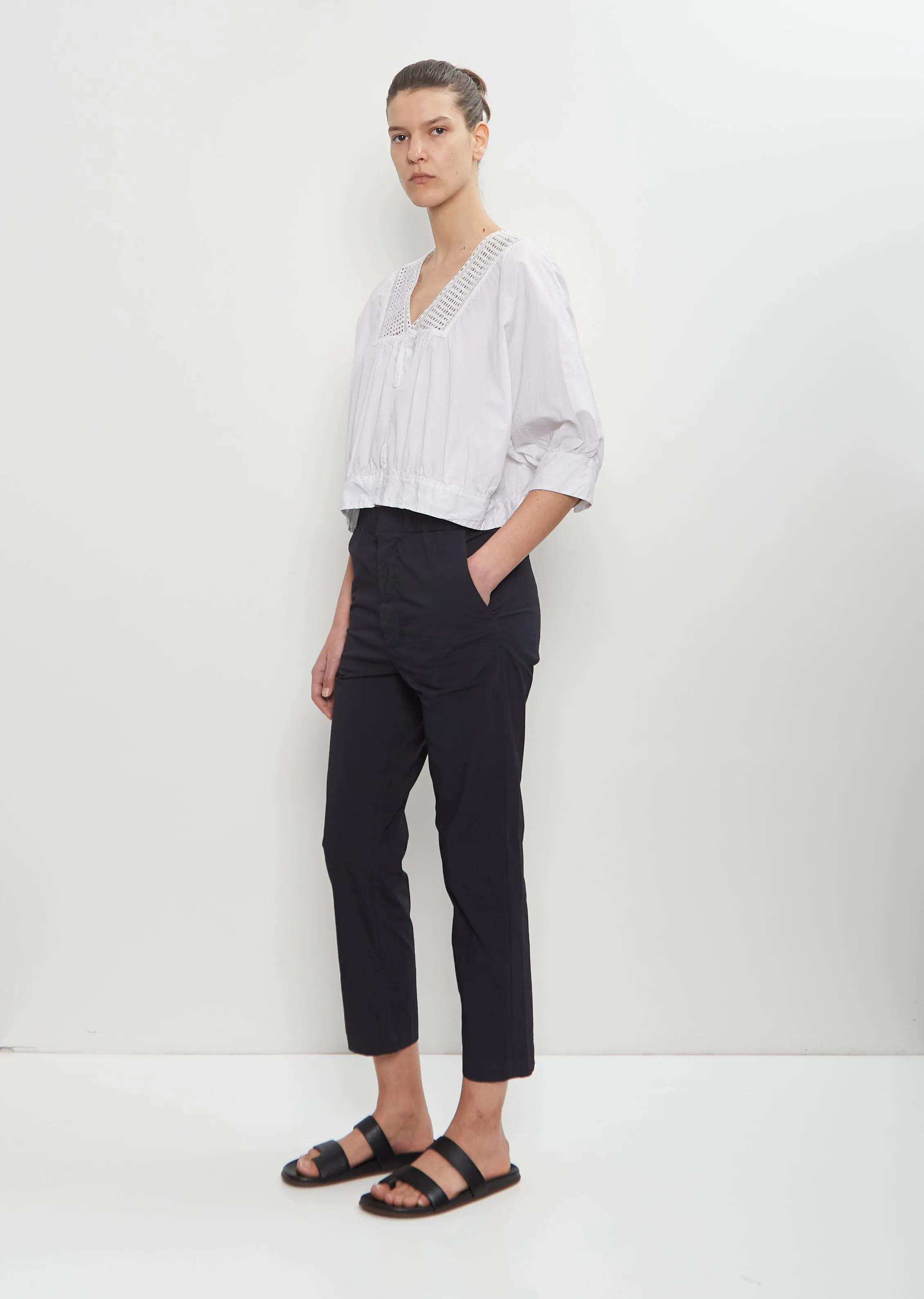 Cotton Blend Narrow Easy Trousers sold by La Garconne product image thumbnail 4