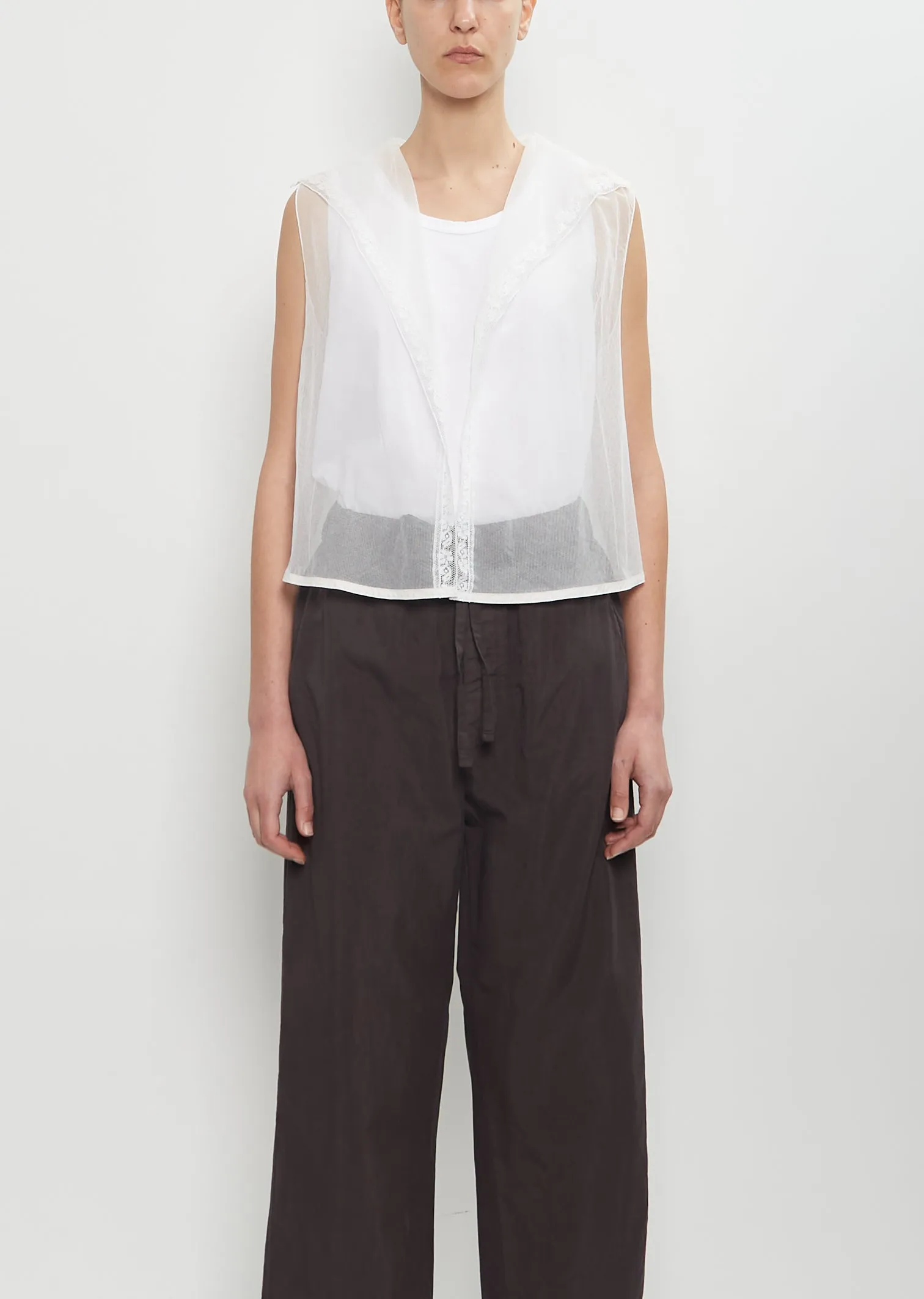 Cotton Lace Gilet sold by La Garconne