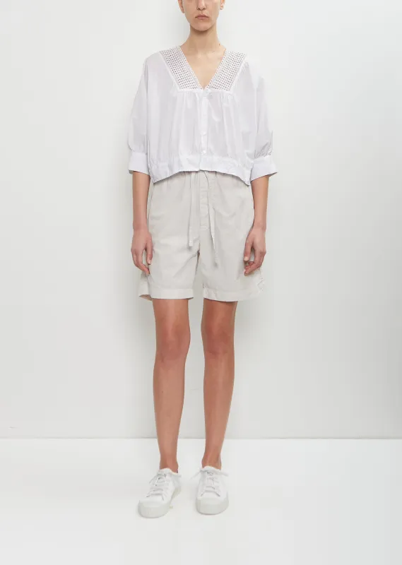 Cotton Blend Easy Field Shorts sold by La Garconne