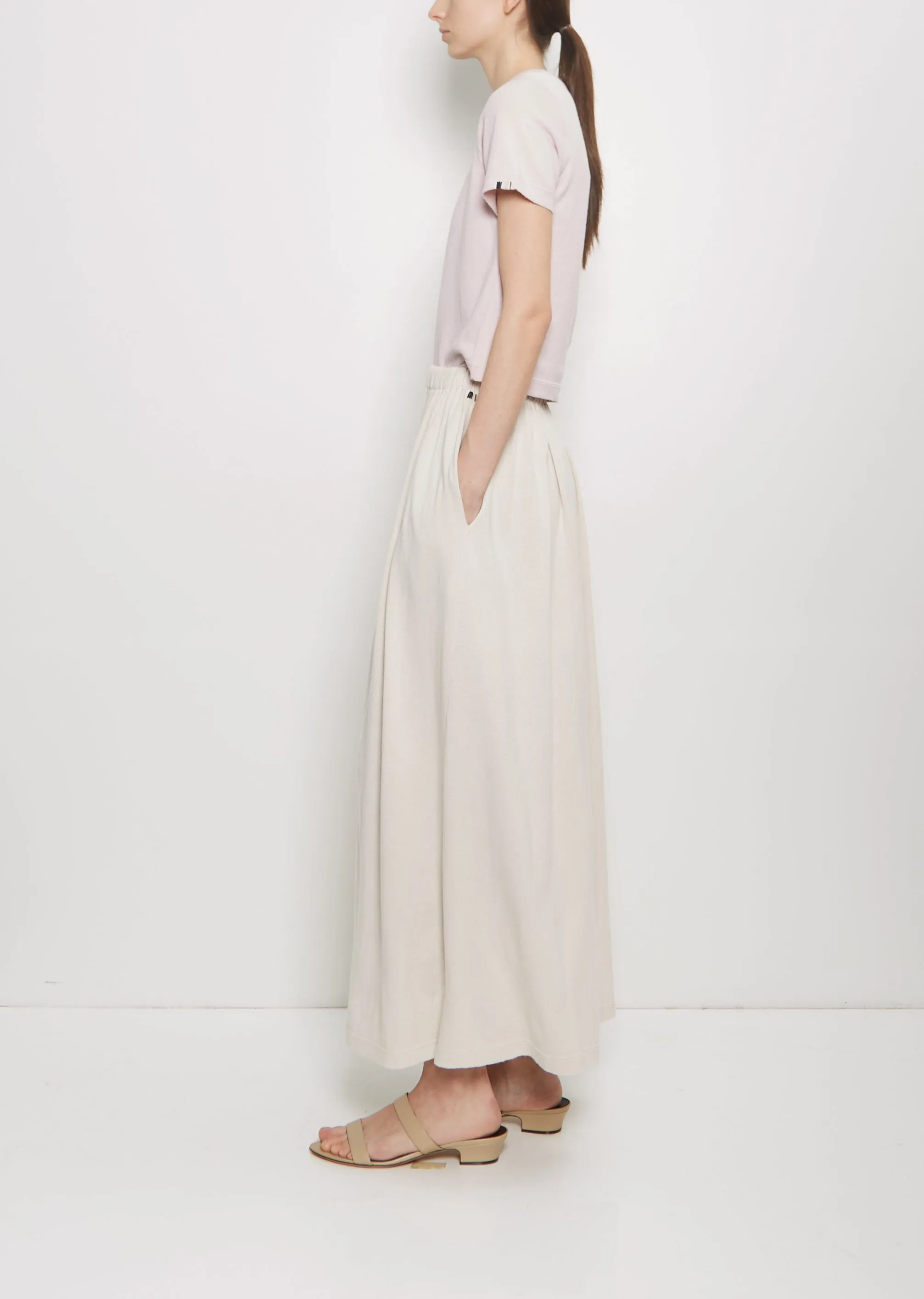 n°403 Mary Cotton Cashmere Skirt — Chalk sold by La Garconne product image thumbnail 2