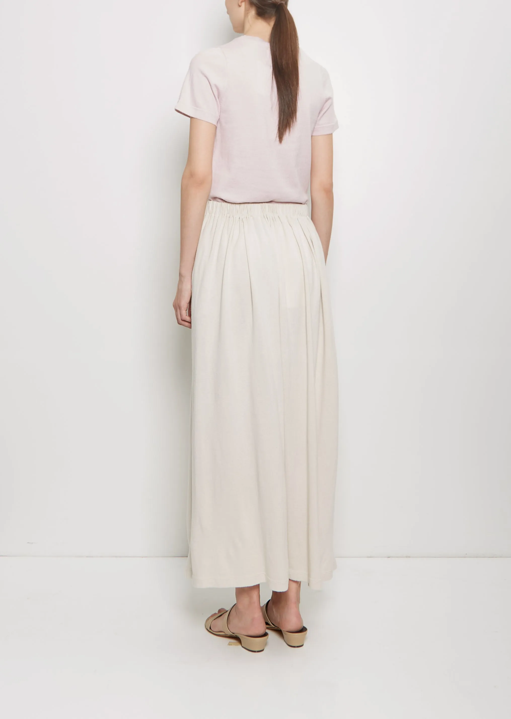 n°403 Mary Cotton Cashmere Skirt — Chalk sold by La Garconne product image thumbnail 3